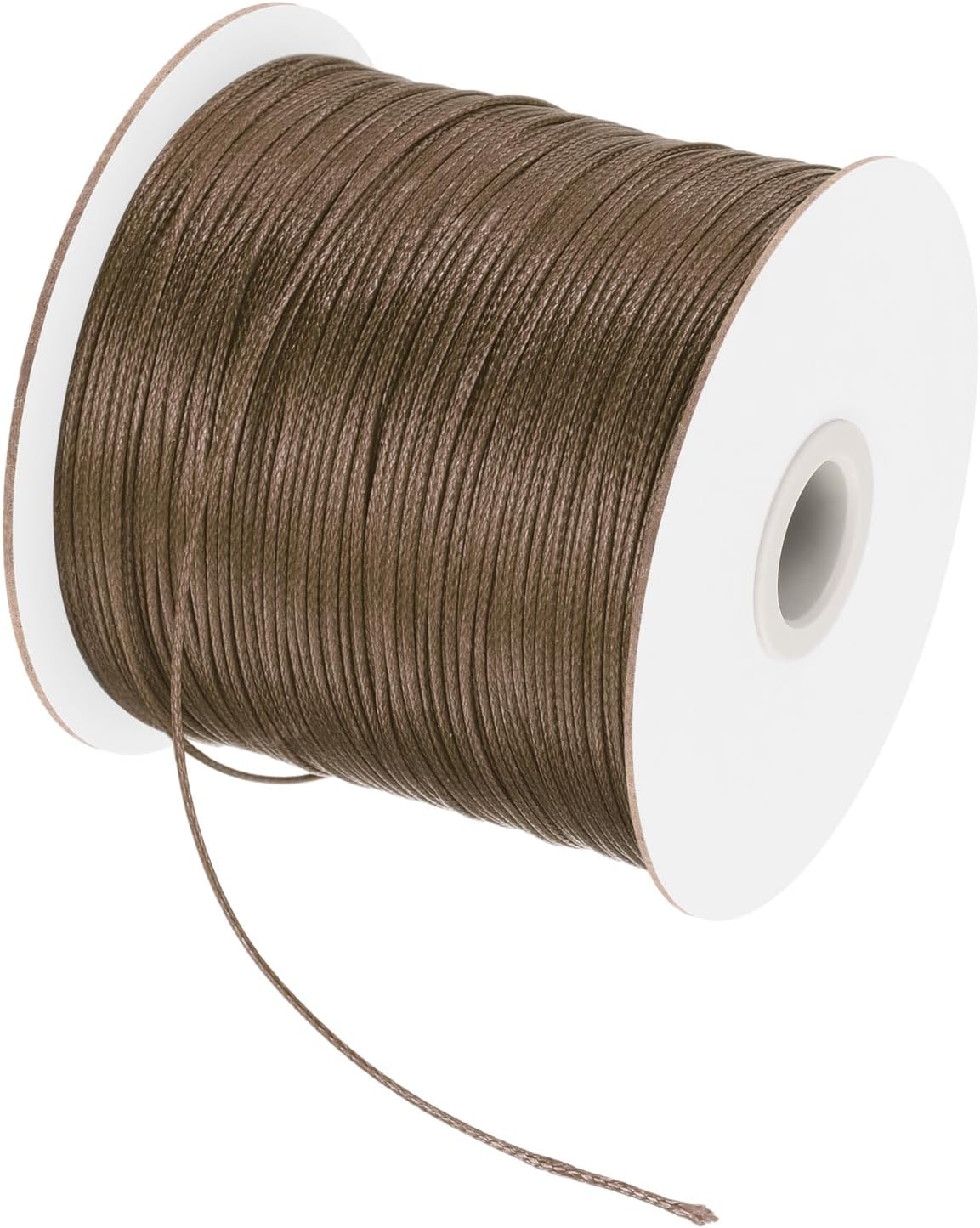 MECCANIXITY Waxed Cord 0.5mm Waxed Polyester Cord 175 Yard Wax String for Bracelet Making, Necklaces, Beading, Jewelry Making and DIY Crafts(Brown)