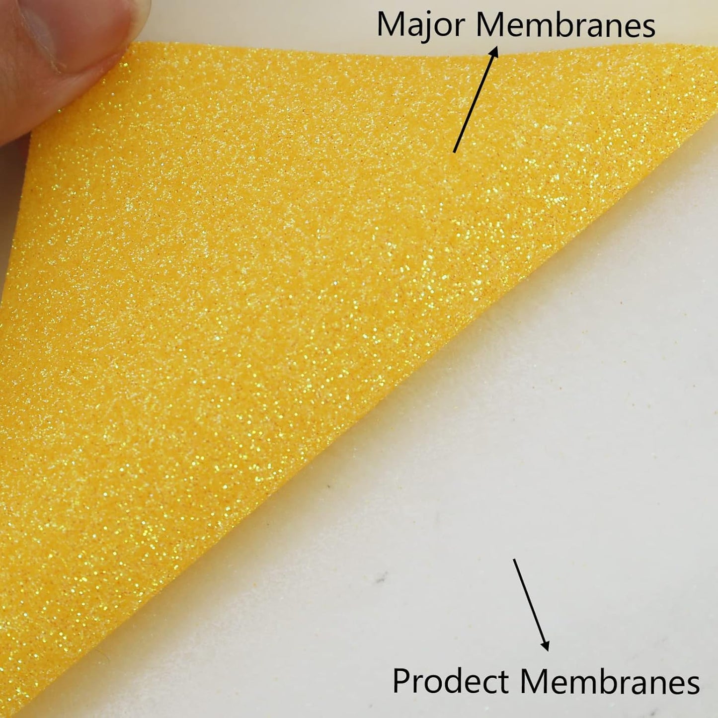 FUNKAKA Glitter Fluorescent Gold HTV Heat Transfer Vinyl Rolls, 12" x 8ft PU Iron on Vinyl for T-Shirts Glitter HTV Vinyl for All Cutter Machines Easy to Cut & Weed for DIY Design