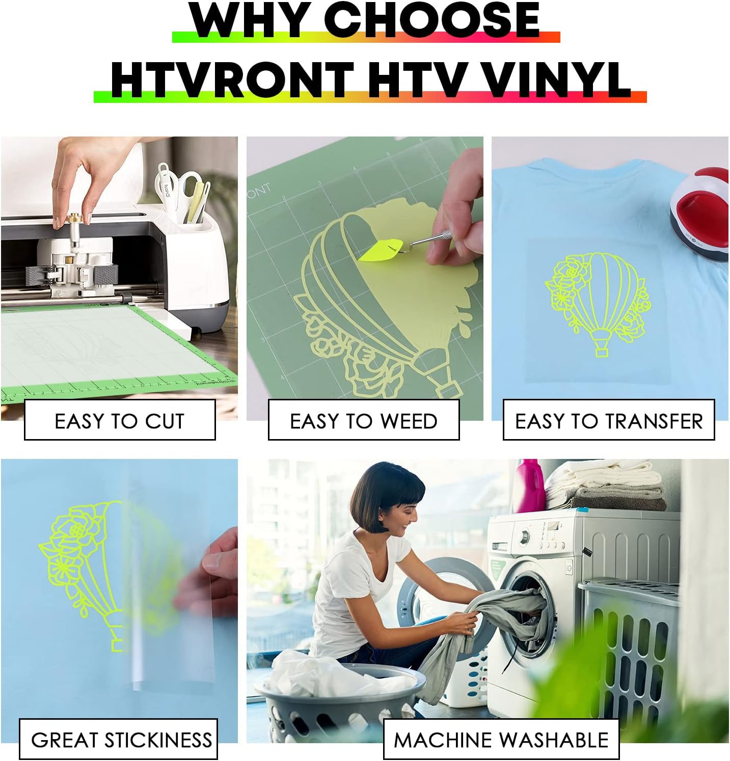 HTVRONT HTV Heat Transfer Vinyl - 12" x 8ft Neon Orange HTV Vinyl for Shirts, Iron on Vinyl for All Cutting Machine - Easy to Cut & Weed for Heat Transfer Design (Neon Orange)