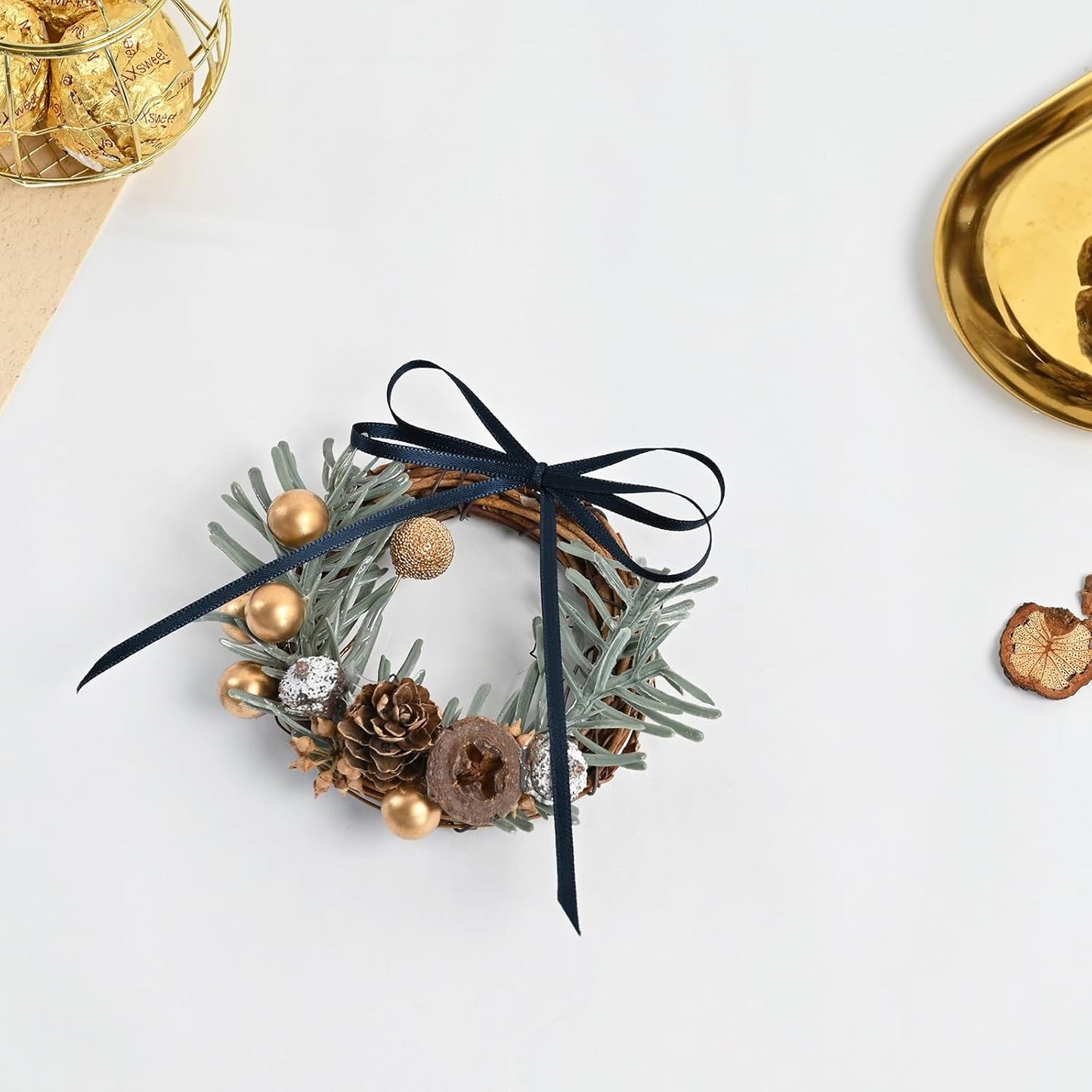 Navy Blue Satin Ribbon 1/8" X 50 Yards Solid Color Double Faced Ribbons Perfect for Crafts Wedding Decor Bow Making Arts Sewing and More