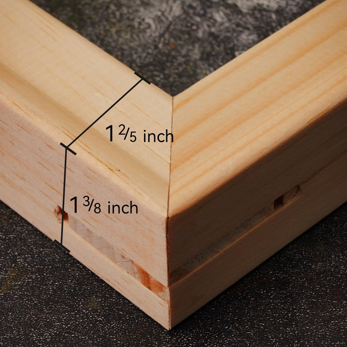 PHOENIX 20x24 Inch 2 Pack Gallery Canvas - 1.5 in Thick Large Canvases for Painting - Deep Edge 100% Cotton 11 Oz. Gesso Primed White Blank Professional Canvas Oil & Acrylic Paints