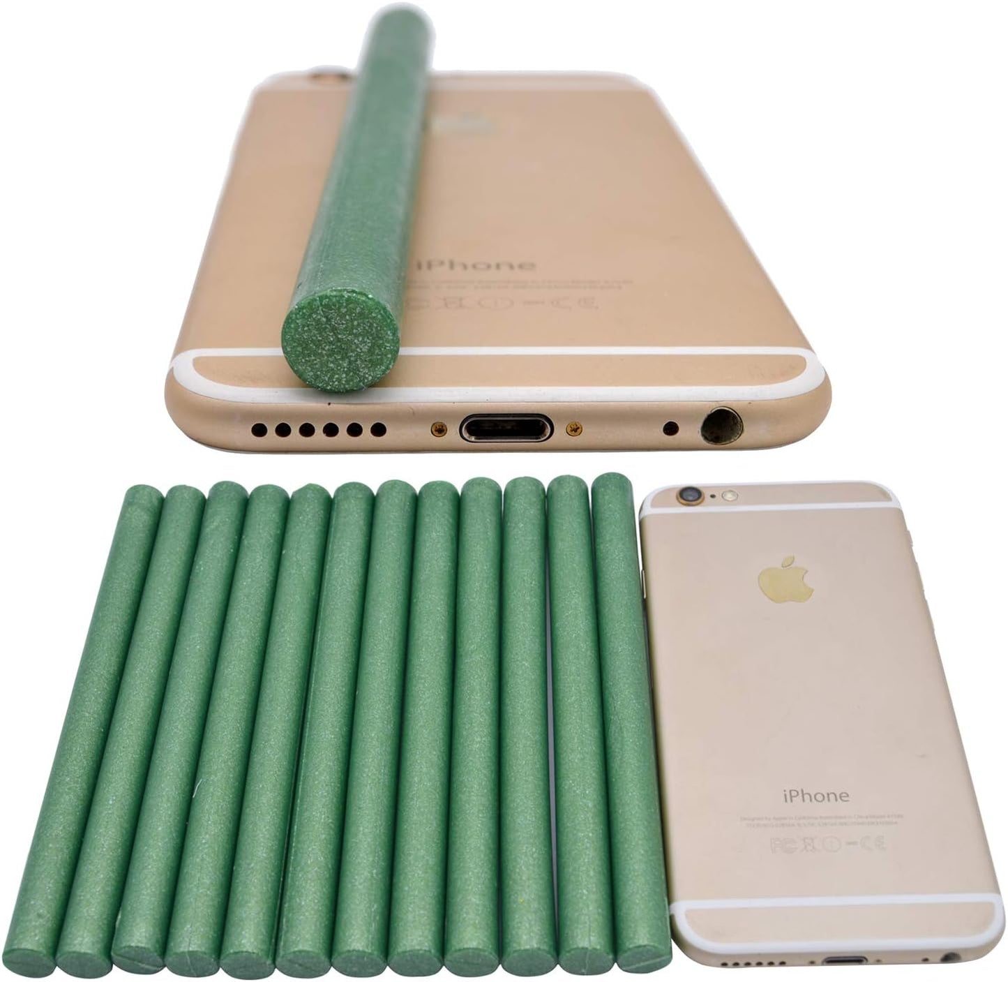 Shimmer Green Vintage Sealing Wax Sticks for Standard Size Hot Melting Glue Gun - Pack of 12