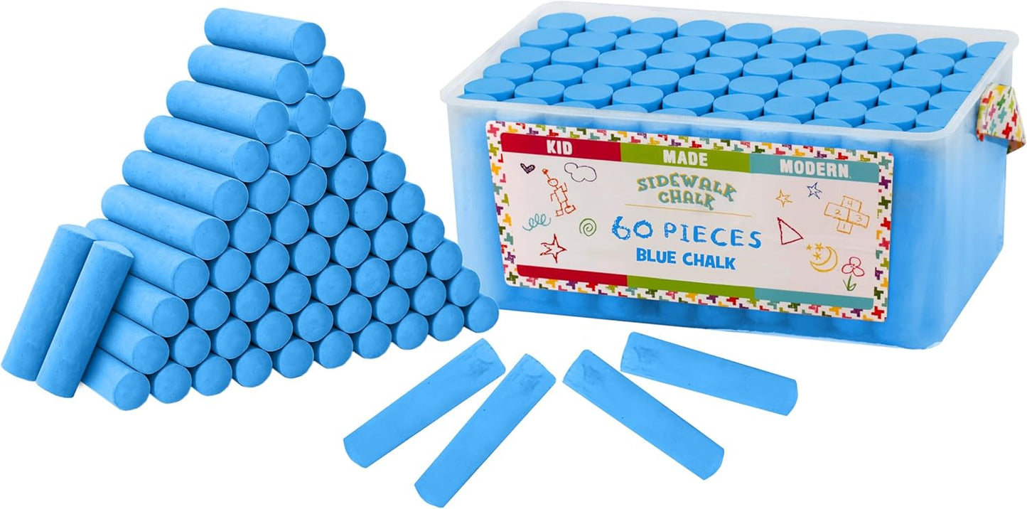 Kid Made Modern 60 Count Pack of Sidewalk Chalk – Blue