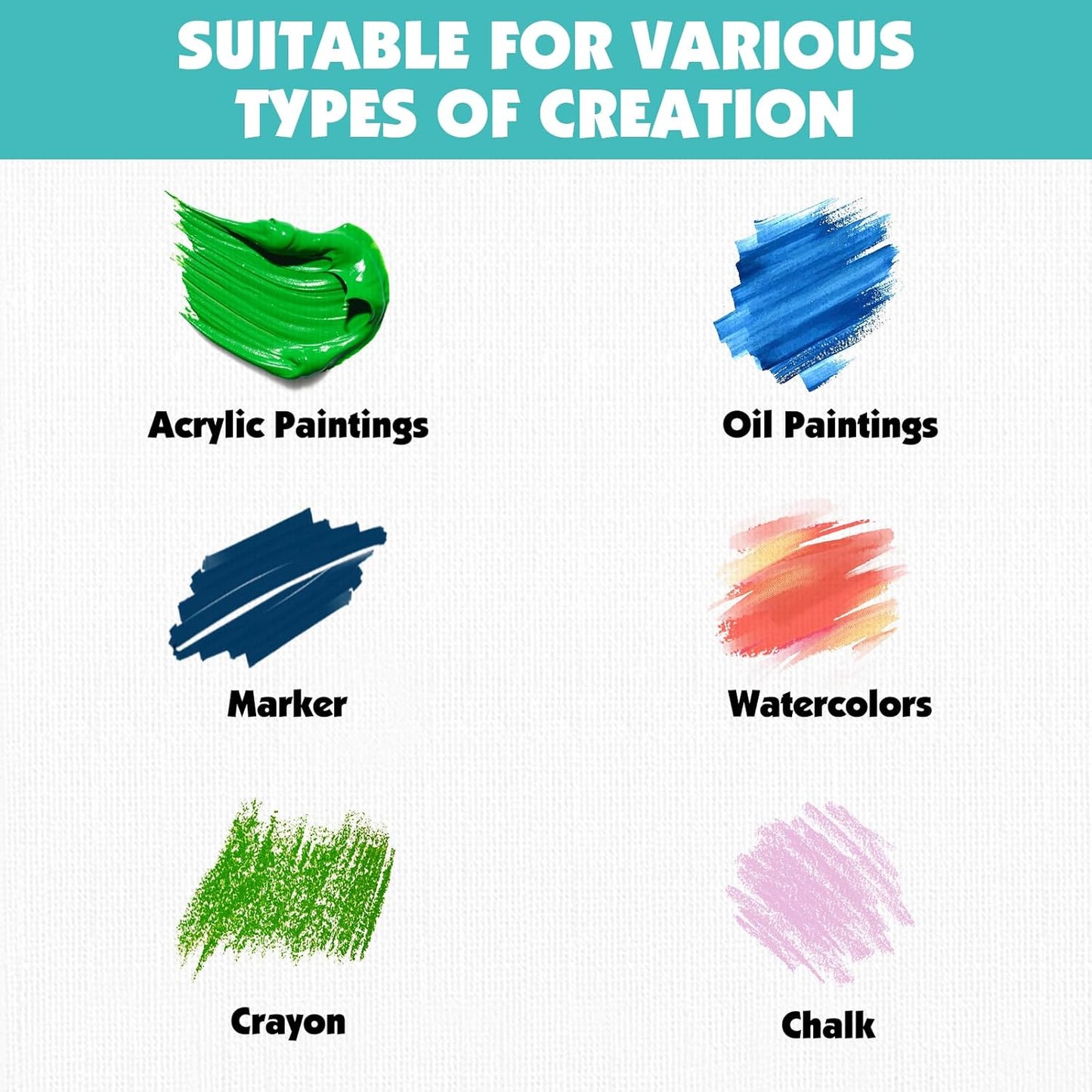 ESRICH Professional Linen Canvas for Painting, 5 Pack Linen Canvas Panels 11x14 Primed Acid Free Blank Canvas Boards for Painting for Artists, Painters