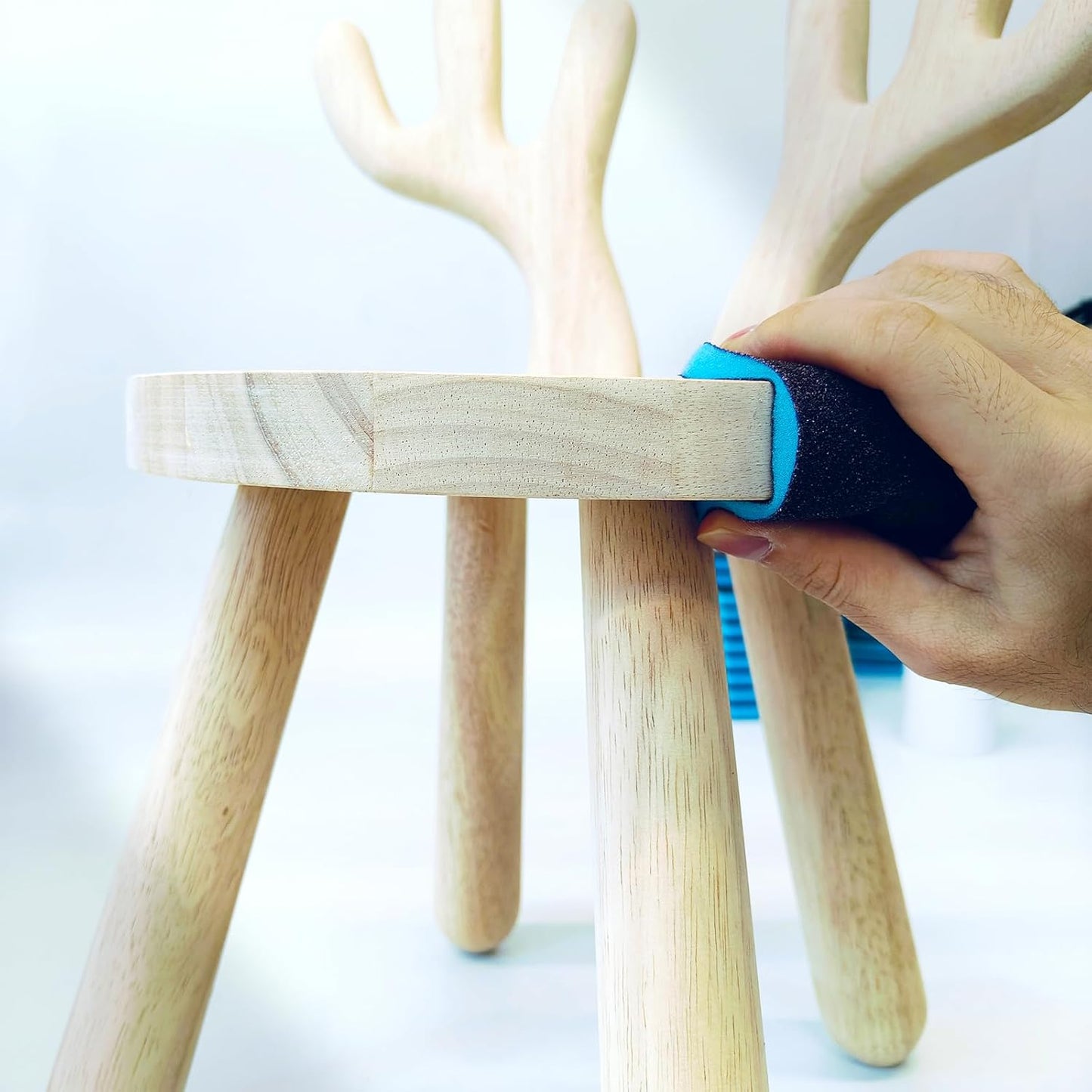 18pcs Sanding Sponge 180 grit Soft Sanding Block Washable and Reusable, Double-Sided Sponge Sanding Blocks Wet Dry Sandpaper Pad for Wood Metal FurniturePaint