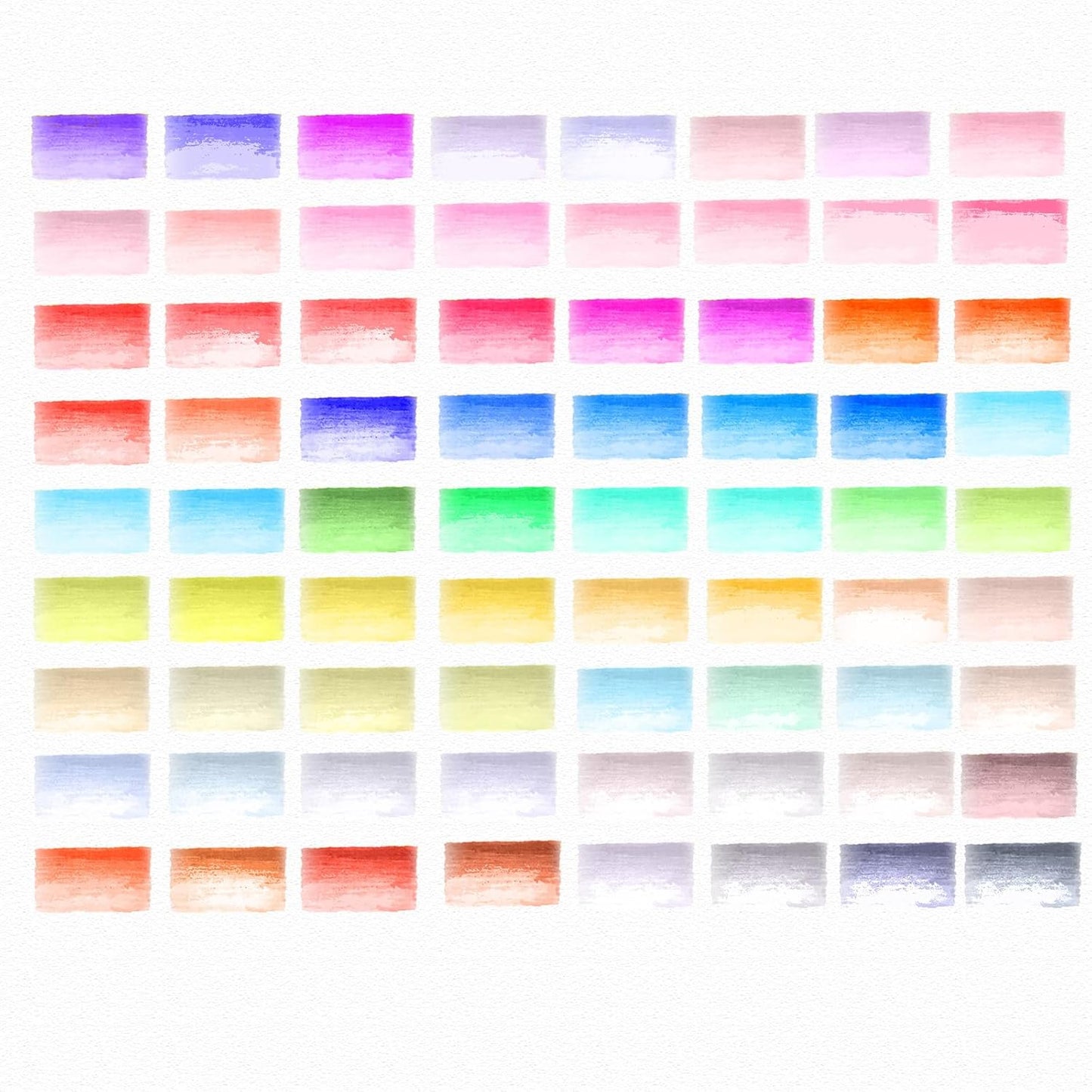 Watercolor Pens Set, 72-Color Dual Tip Paint Markers, Water-Based Coloring Pens with 1 Aquapen, 3 Colorless Blenders, 2 Black Markers, and 12-Page Pad, Art Supplies for Artists and Beginners