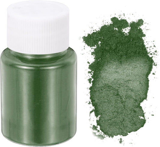uxcell 10g/0.35oz Cosmetic Grade Mica Powder, 600 Mesh Mica Powder Natural Resin Epoxy Pigment Powders for Casting Resin, Candle Dye, DIY Nail Polish and Lip Gloss, Olive Green