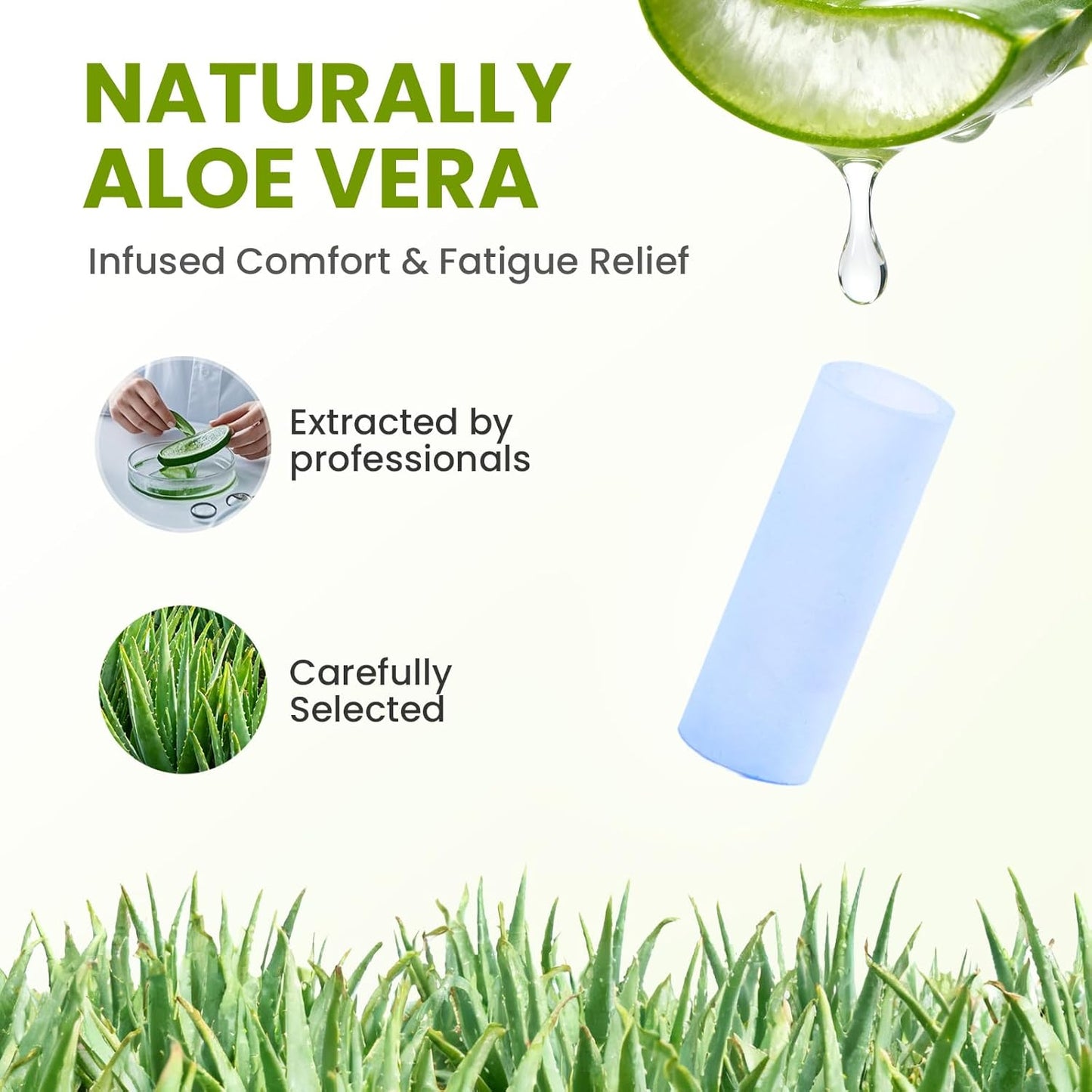 20 PCS Gel Finger Sleeve Protectors - Silicone Fingers Sleeves with Aloe Vera Extract - Finger Cots Bandages Provide Relief for Finger Cracking, Corns, Blisters and Calluses Protect (Blue)