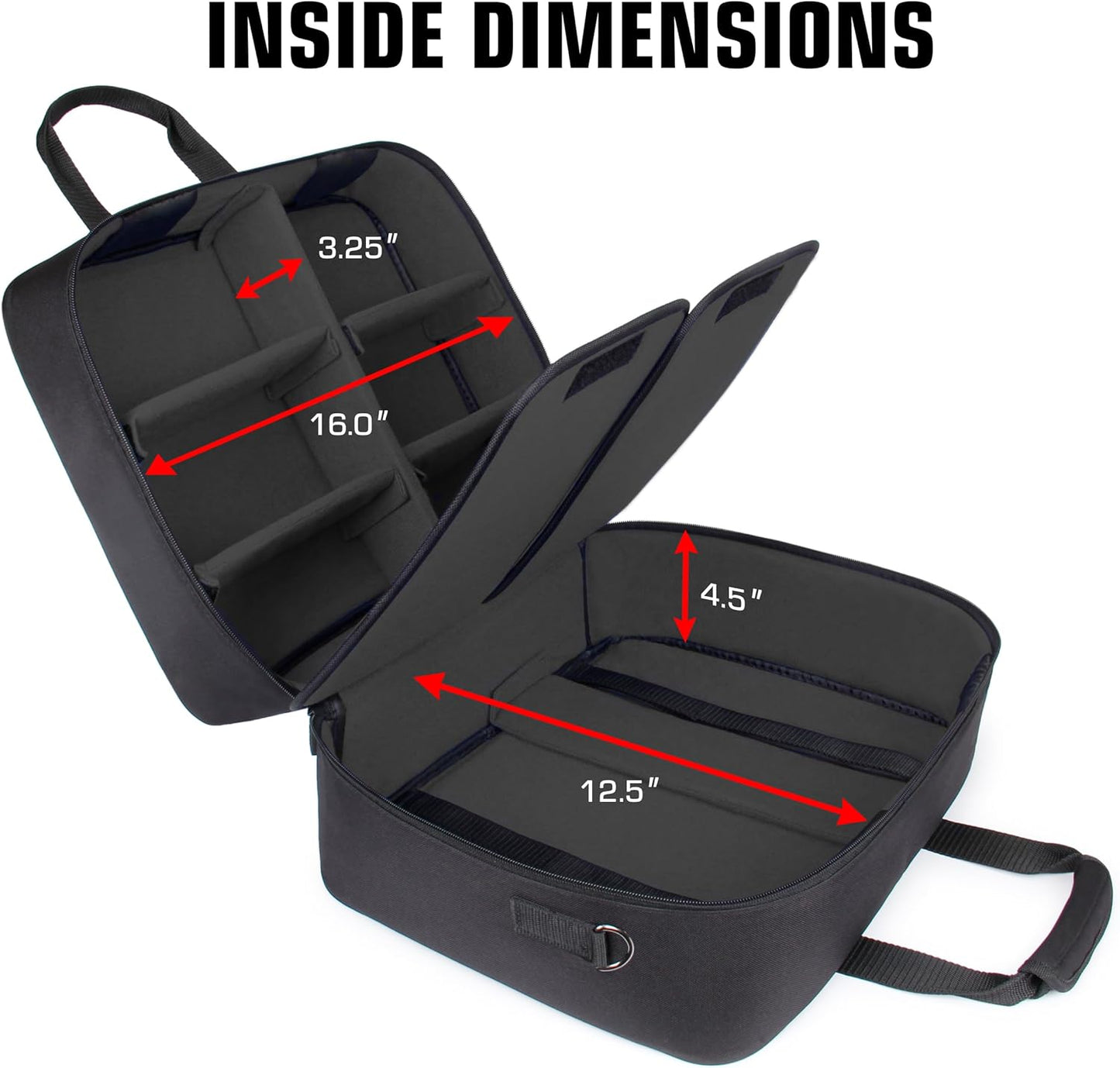 USA Gear XL Magic The Gathering MTG Deck Box Travel Case - Large MTG Card Storage Bag with Padded Shoulder Strap, Customizable Interior, Weather Resistant - Fits Deck Boxes & Sleeved Cards - Black