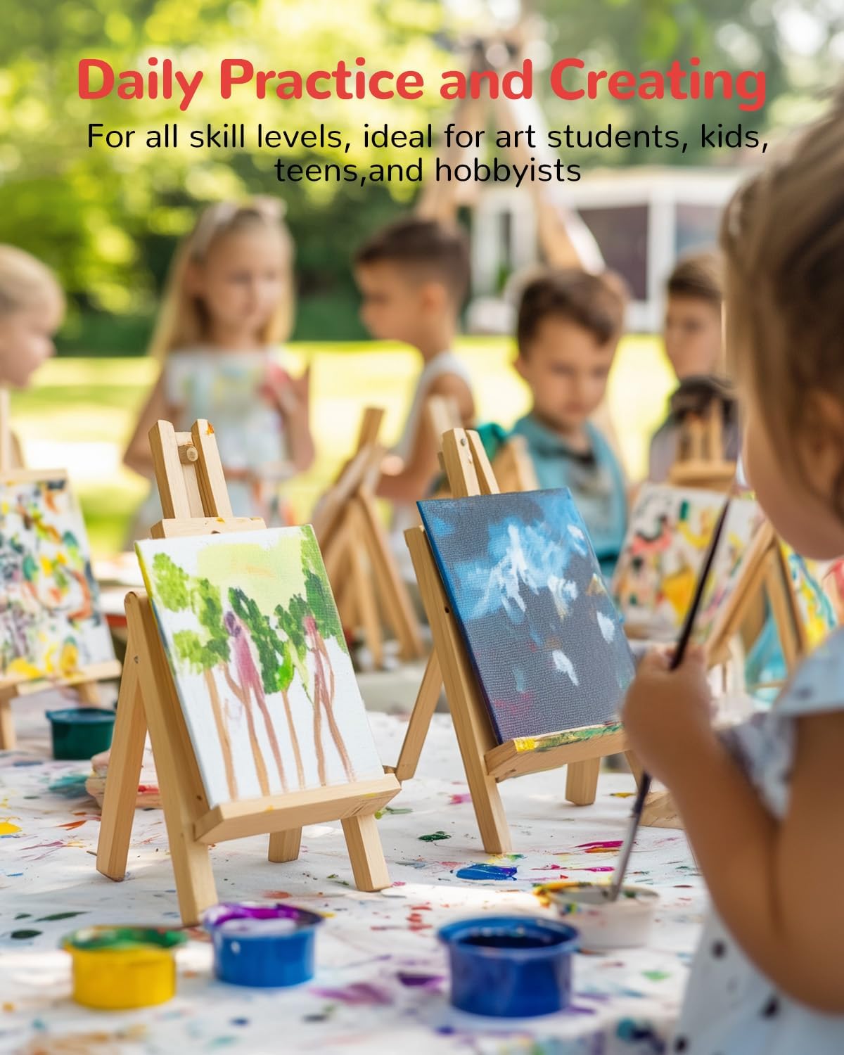 Small Painting Canvas Boards 60 Pack 5x7 Inch Kids Canvas Panels Blank White 100% Cotton for Acrylics Oil Watercolor Tempera Paints Art Class Supplies