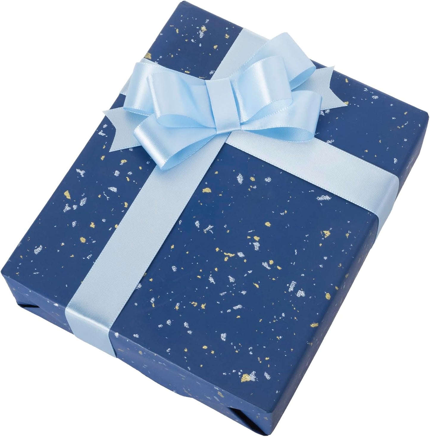 1 Inch Baby Blue Ribbon, 50 Yards Craft Polyester Satin Ribbon Perfect for Gift Wrapping, Handmade Roses, Wedding Party Decorations and DIY Crafts