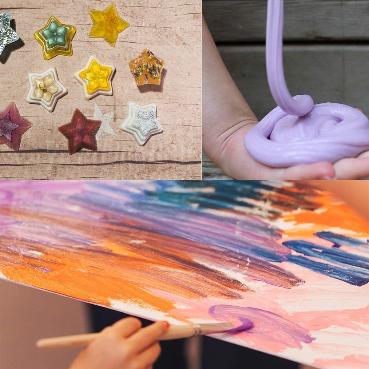 SEISSO Mica Powder for Epoxy Resin, 8 Color Soap Dye Body Butter Color Pigment Powder for Lip Gloss Making Makeup Dye Fine Art Painting