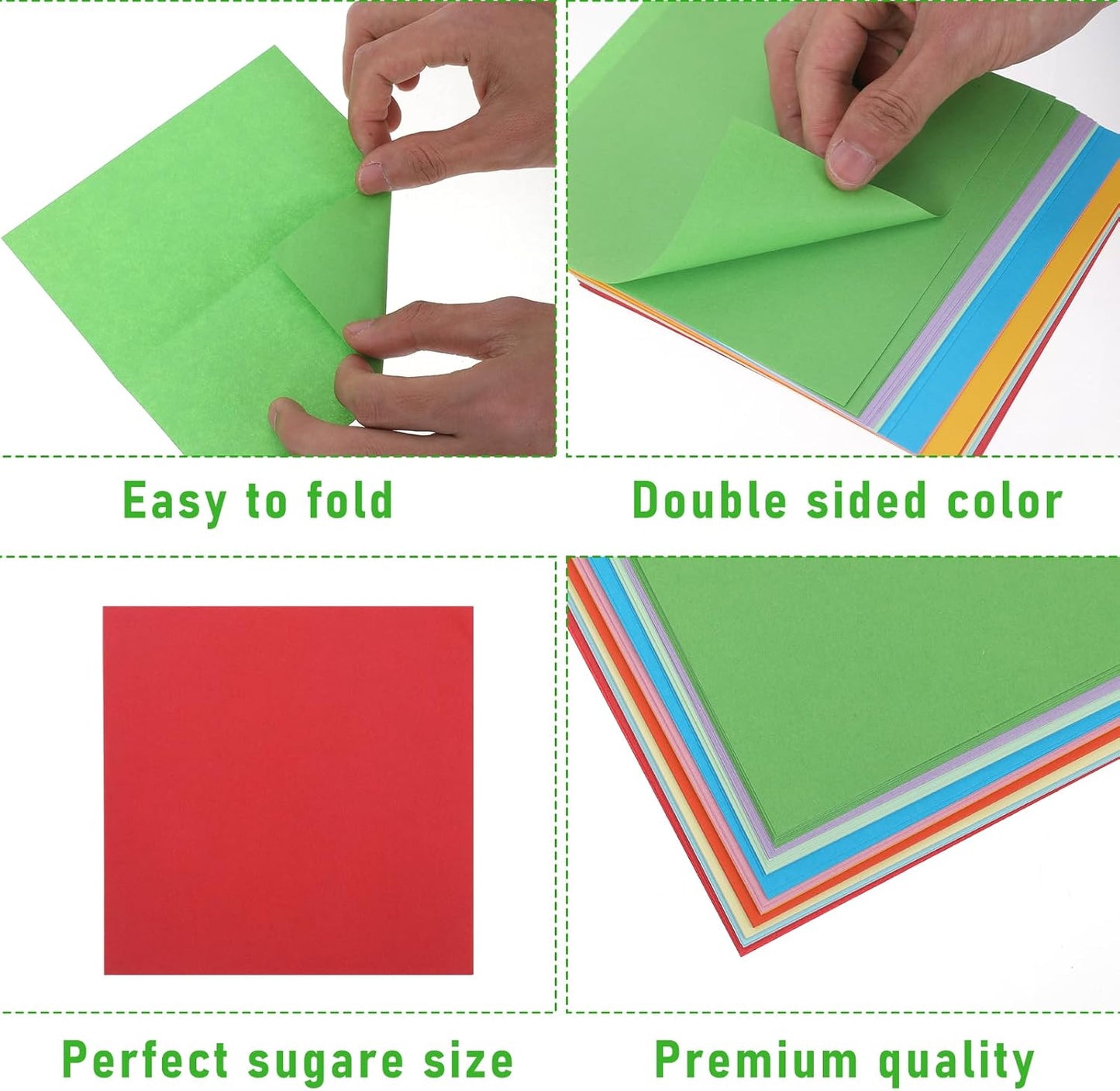 200 Pcs Origami Scrapbook, Paper Airplane Paper Double Sided Scrapbook Paper Origami 10x10 Origami 15x15 Square Mixed 10 Colors, Colored Construction Paper for Crafts and Art Folding