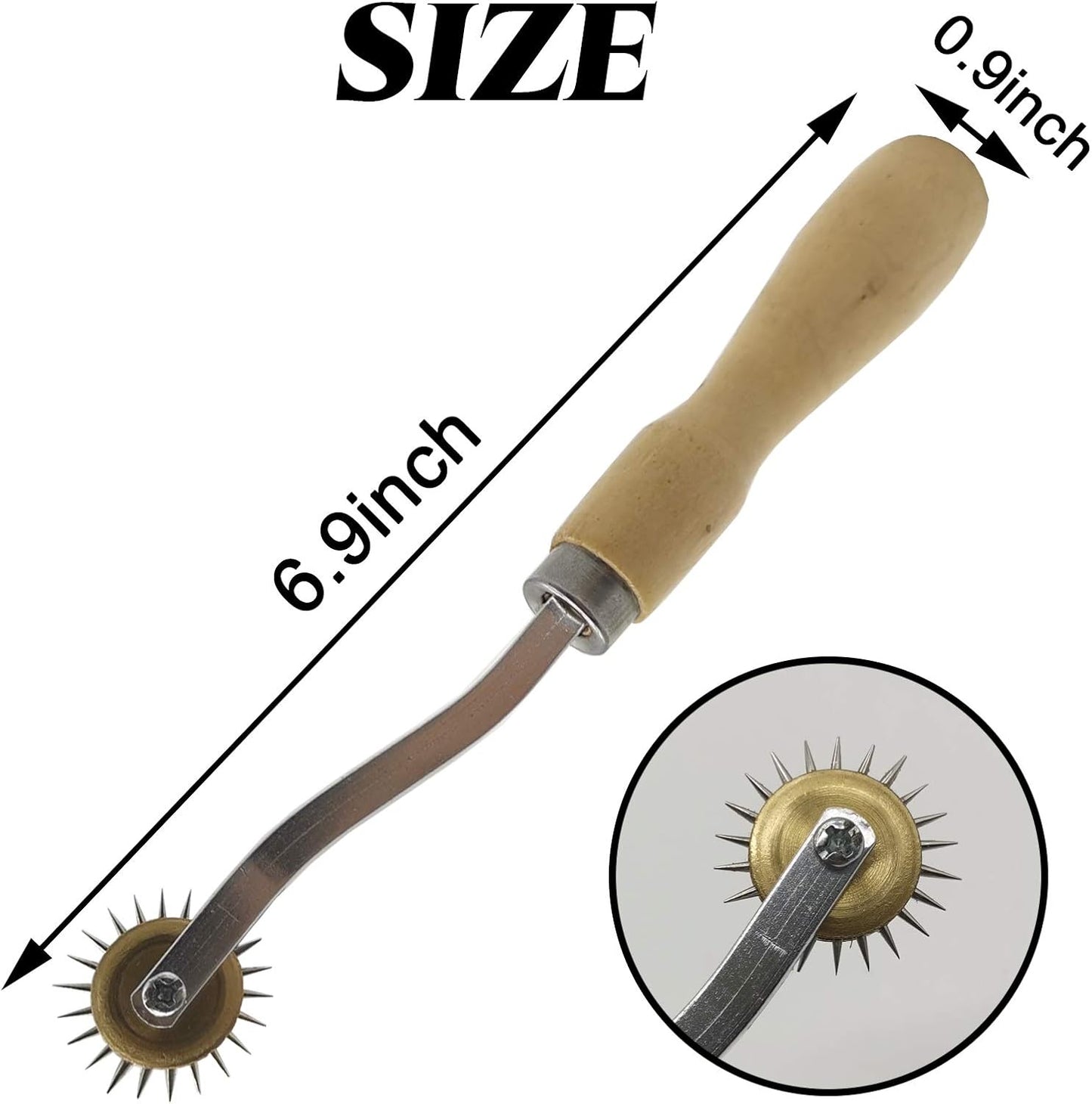 RONYOUNG 4PCS 4mm Sewing tracing Wheel for Sewing Patterns, Pounce Wheel, Perforation Cutter, Overstitch Wheel, Paper Perforator Tracing Wheel Sewing, Rotary Perforator, Pounce Wheels