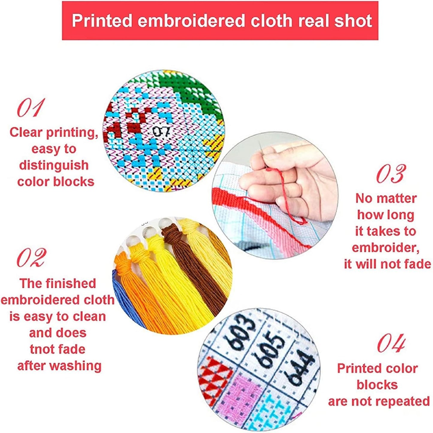 Dimxvean Stamped Cross Stitch Kits,Cross Stitch Kits for Adults Beginners,Embroidery Kits Full Range of Cross Stitch Stamped Kits Needlepoint Kits Cross Stitch Patterns- Balloon Castle 16x20 inch