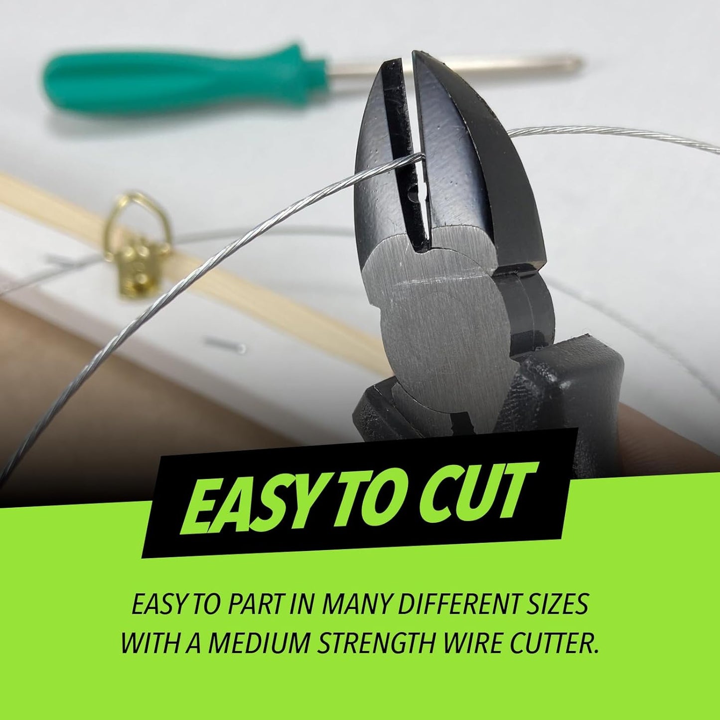 Picture Hanging Wire #3 30lbs 100-Feet, Flexible Steel Wire 18 Gauge for Hang Up Frame/Painting and Mirror