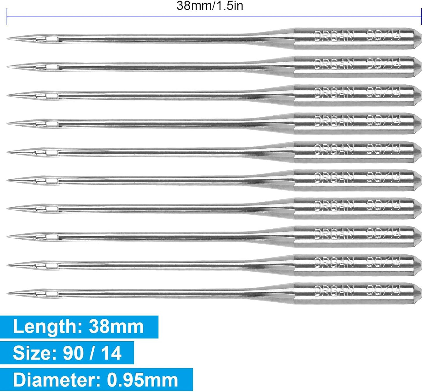 30Pcs Embroidery Needles for Brother Size 90/14 130/705H HAx1 Embroidery Machine Needles Sewing Needles for Brother Embroidery Machine (3 Pack of 10 Needles)