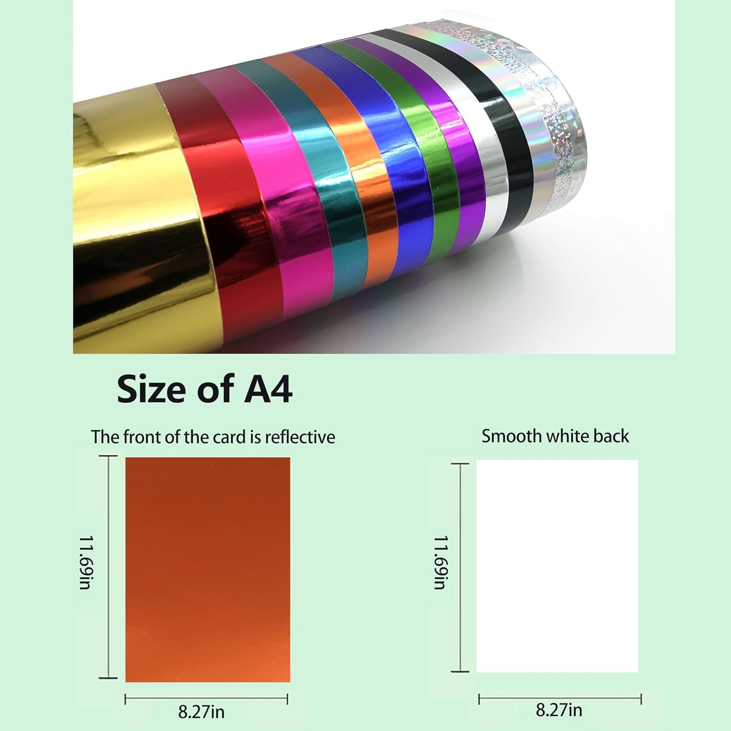 TGXRZX Metallic Orange Cardstock Paper,Size 8 "x 11" (250gsm), 15PCS,Mirror Finish Gold Foil Board for Crafting, Invitations, and Decorations,Die Cut and Plotter,Card Making (Orange)