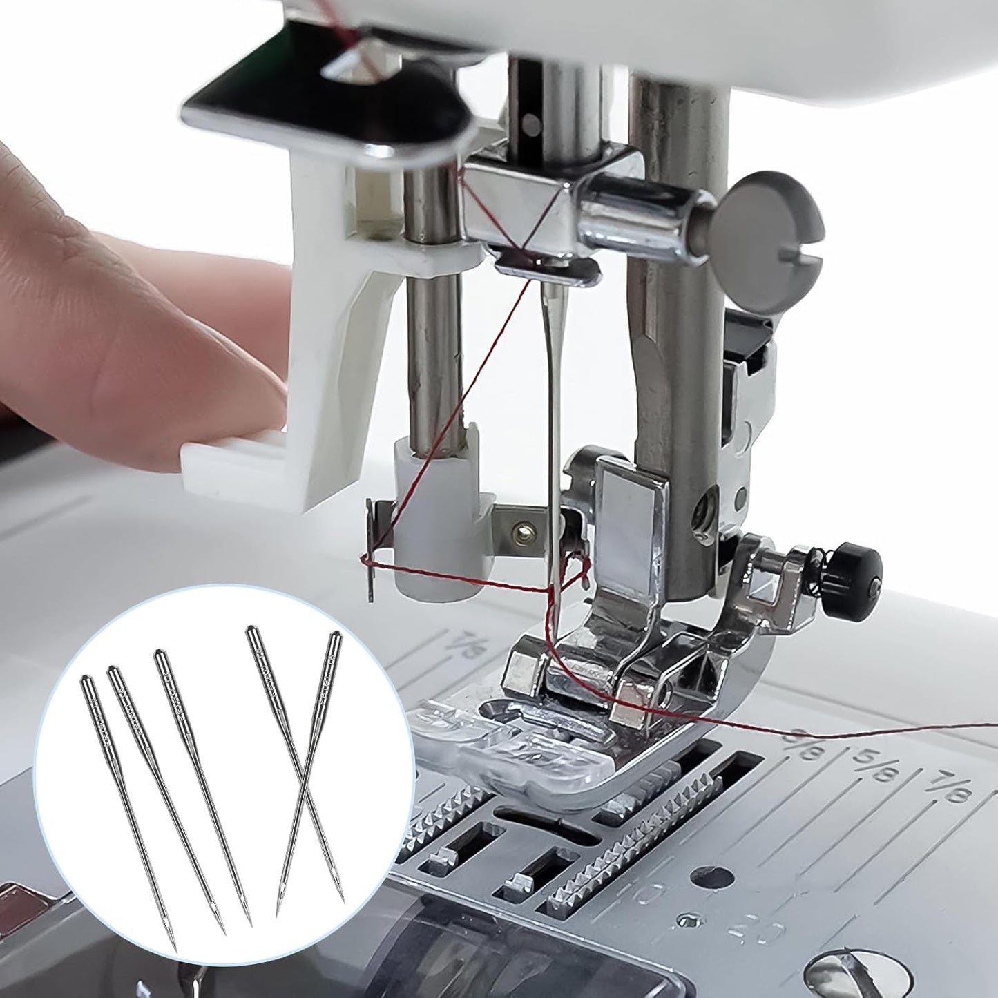 50PCS Universal Sewing Machine Needles - Sizes 80/12 90/14 100/16 Sewing Machine Needle for Fabric Canvas Leather Embroidery Jeans