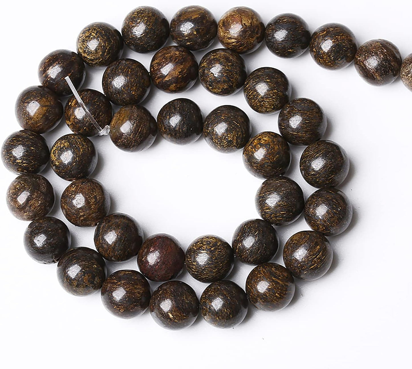 88pcs 4mm Natural Stone Beads Brown Bronzite Gemstone Round Loose Beads for Jewelry Making DIY Bracelet Necklace (Bronzite Gemstone, 4mm)