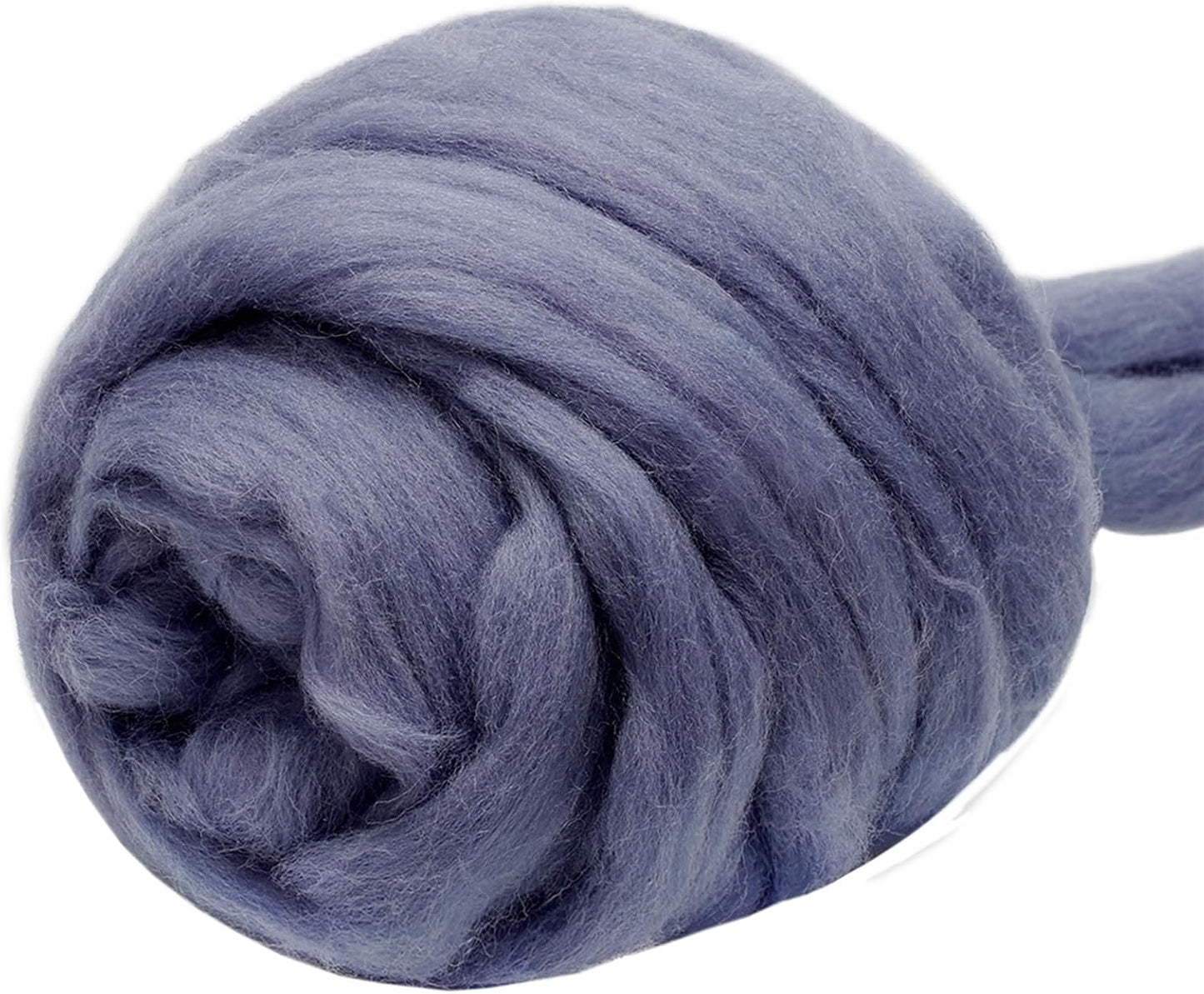 3.53oz Wool Roving Yarn, Fiber Roving Wool Top, Pure Wools, Chunky Yarn, Spinning Wool Roving for Needle Felting Wet Felting DIY Hand Spinning (Dark Purple)