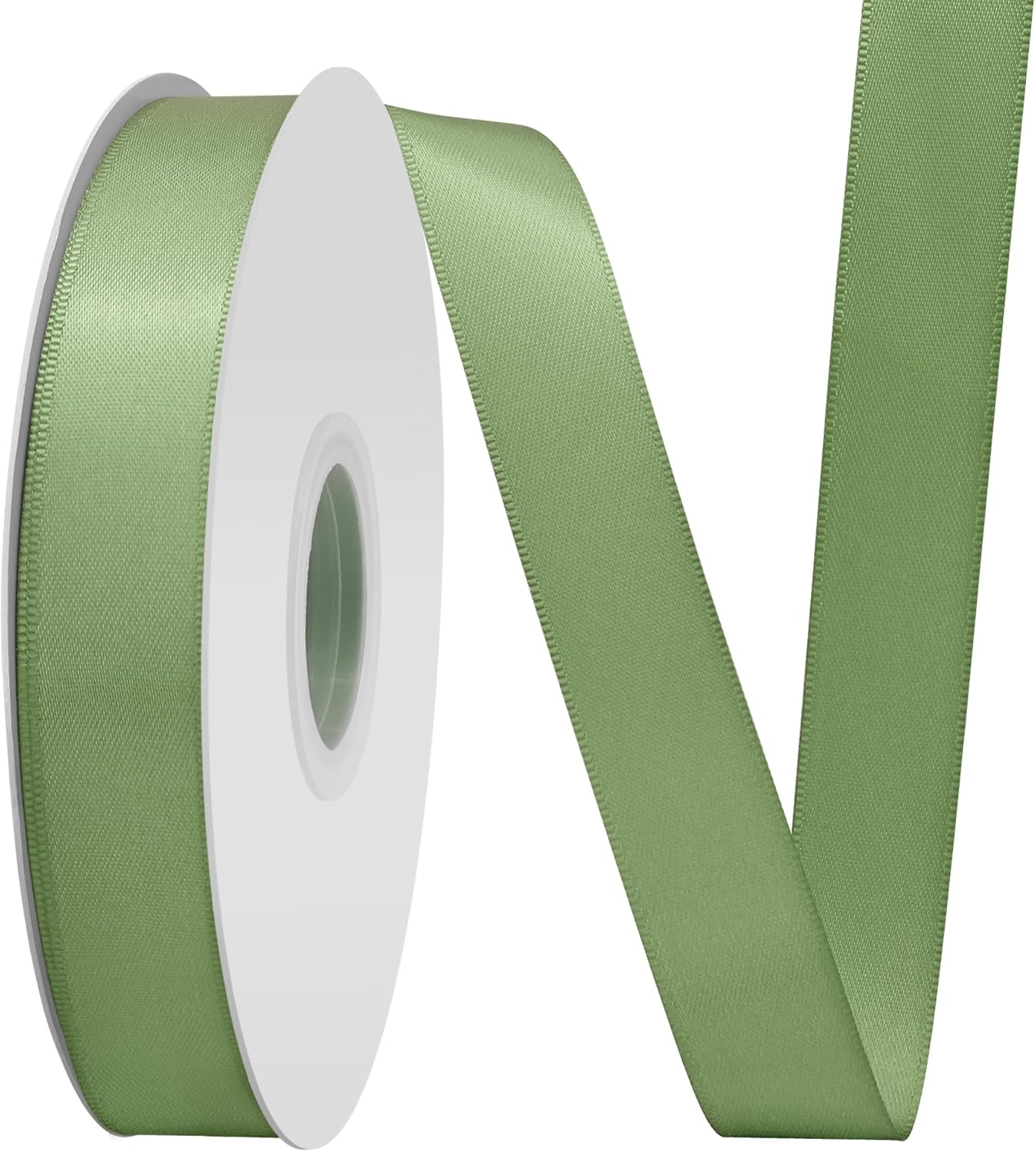 Sping Moss Satin Ribbon 3/4" X 50 Yards Solid Color Double Faced Ribbons Perfect for Crafts Wedding Decor Bow Making Arts Sewing and More