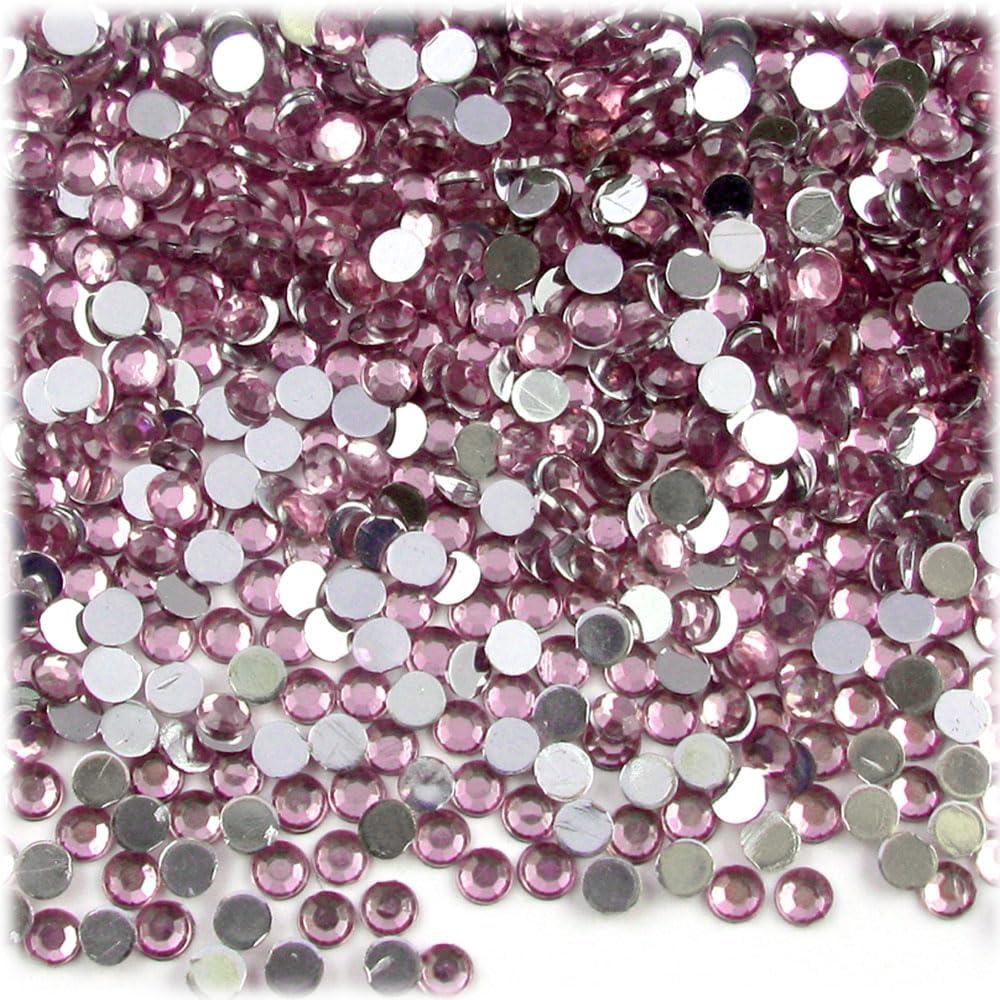 The Crafts Outlet 1,440pc Rhinestones Round 3mm (10ss) Flatback Ruby Red