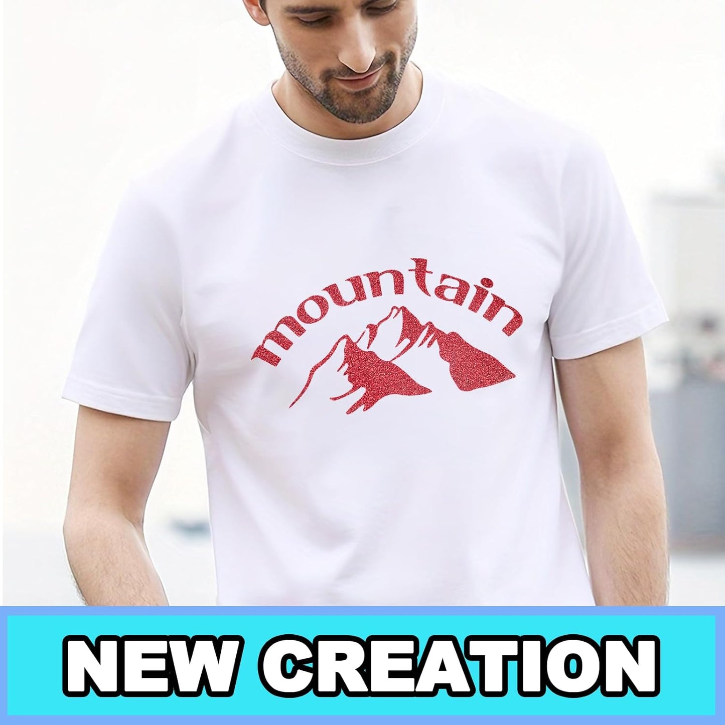 Red Glitter Heat Transfer Vinyl 12Inch*6FT Glitter Iron on Vinyl for T Shirts Easy to Cut and Weed Compatible with All Cutter Machines HTV Iron on Vinyl for Cricut(Red 12Inch*6FT)