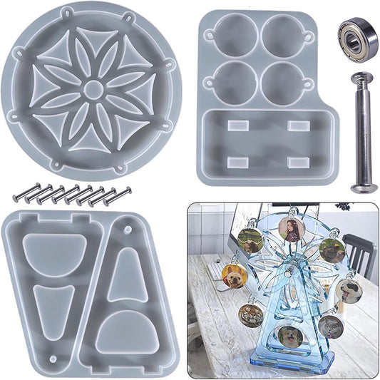 Ferris Wheel Silicone Mold - Set of 1 - Silicone Resin Casting Molds for Clay & Resin Craft Supplies