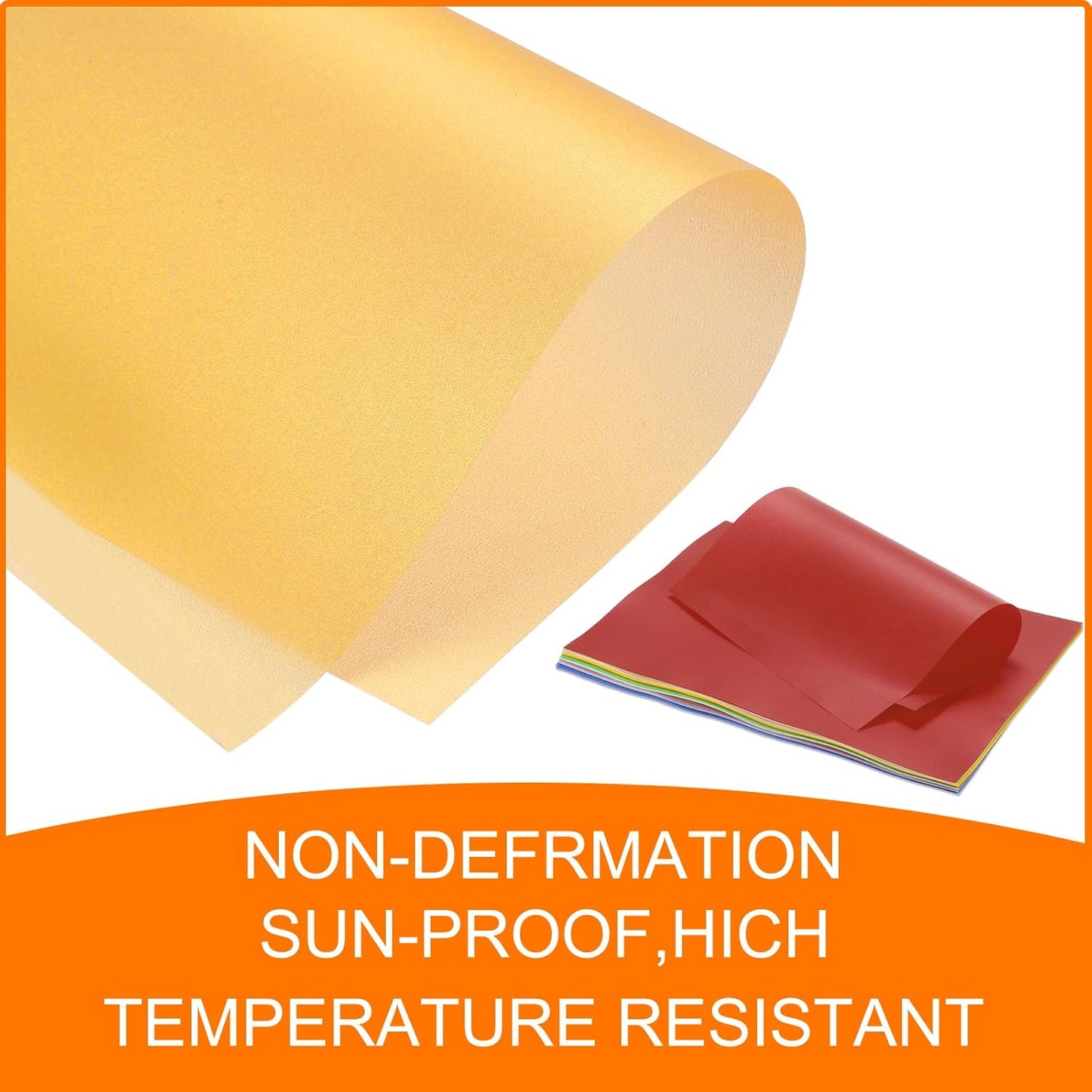 MECCANIXITY Colored Vellum Paper, 20 Sheet Gold Transparency 11.7 x 8.2 Printable Vellum Paper, Translucent Vellum Sheets for Printing Wedding Invitations, Ink Jet Laser Printer