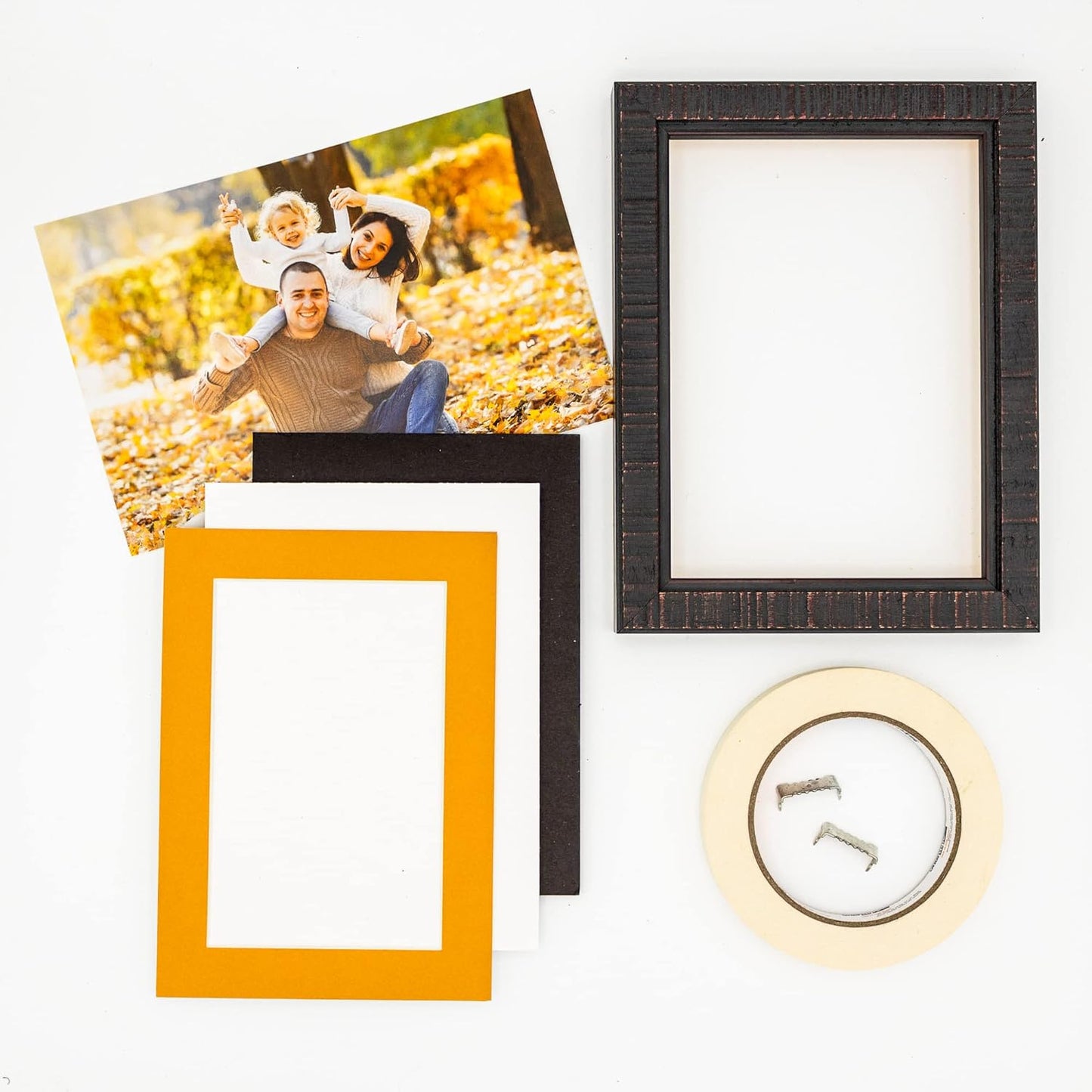 Pack of TEN 11x14 Mats Bevel Cut for 8.5x11 Photos - Acid Free Golden Orange Precut Matboards For Pictures, Photos, Framing - 4-ply Thickness