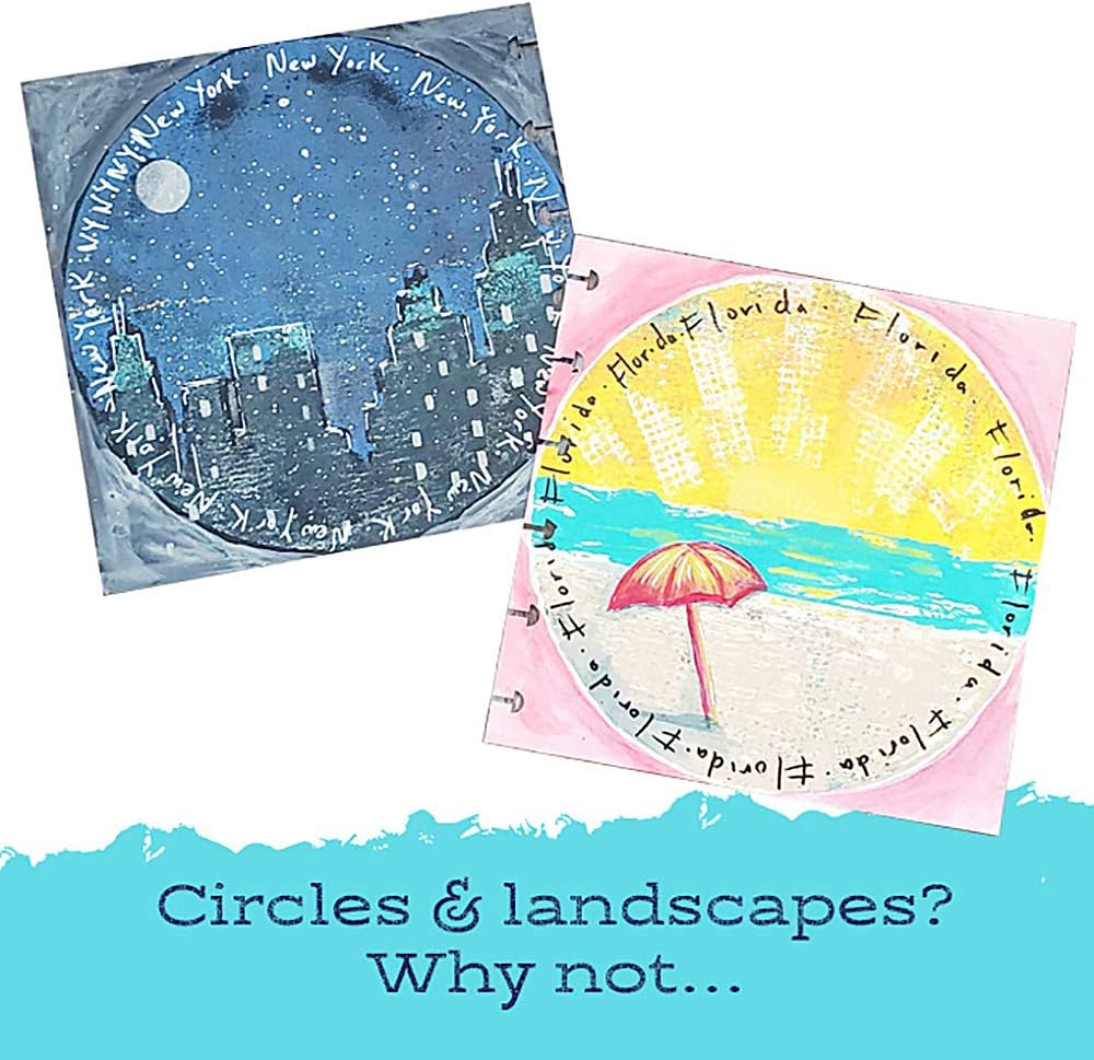 Gel Press Monoprinting Print Plate – 6” Circle Gel Plate - Printmaking Supplies - Reusable Gel Printing Plate for Press Art for Card Making, Scrapbooking, Journaling, Arts and Crafts, Home Decor