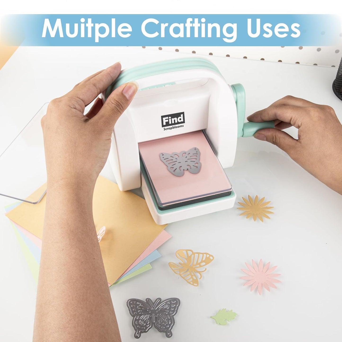 Mini Die Cutting Machine, 3 inch Embossing Machine for Scrapbooking,Cardmaking, 3 1/8" Feeding Slot