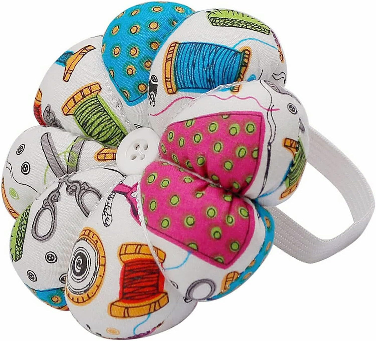 Wrist Pin Cushions Sewing Needle Cushion Holder Band Wearable Pincushions for Sewing (Sewing Necessities Pattern 2)