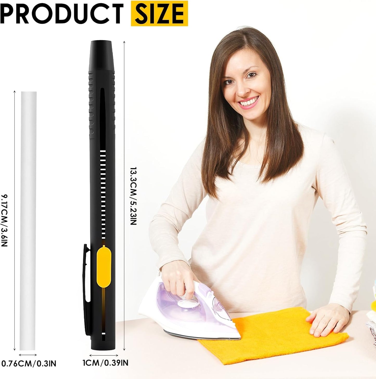 Sewing Heat Erasable Fabric Markers, Washable, Heat Erasable Pens for Fabric, Sewing Chalk DIY Markers for Quilting, Embroidery, Suitable for Cotton, Knitted Fabrics (1 Pen + 20 Refills)