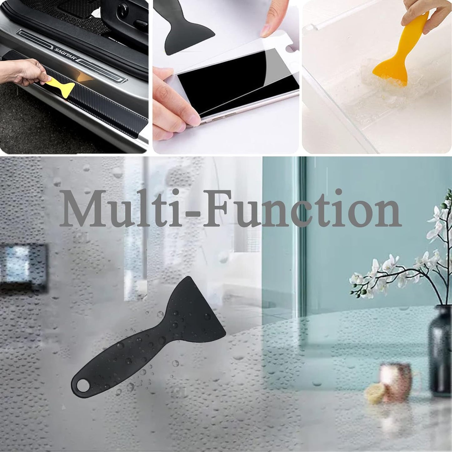 10pcs Plastic Spatula Paint Scrapers, Flexible Resin Scraper Putty Knife Air Bubble Remover Sticker Installation Tool for 3D Printing Resin Removal Spackling Patching Decal