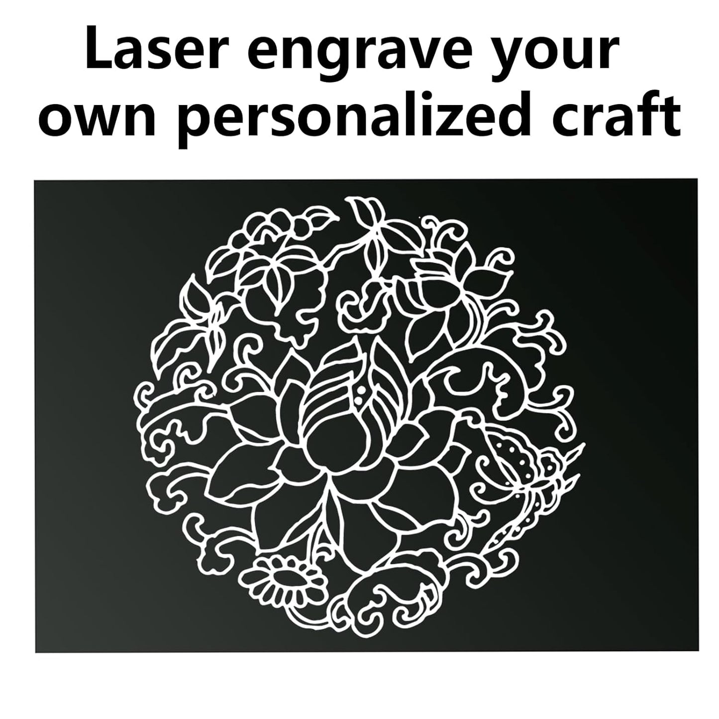 10PCS 7x5x1/32 Inch Anodized Aluminum Sheet, Black Aluminum Engraving Blanks, 1MM Thin Metal Plates for Laser Engraving, Crafting, DIY, House Decoration