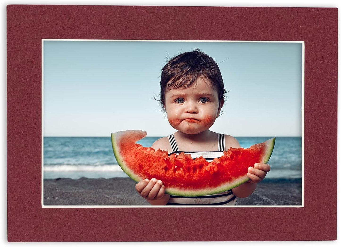 Poster Palooza 11x14 Mat for 8.5x11 Photo - Precut Maroon Picture Matboard for Frames Measuring 11 x 14 Inches - Bevel Cut Matte to Display Art Measuring 8.5 x 11 Inches - Acid Free ONE MAT