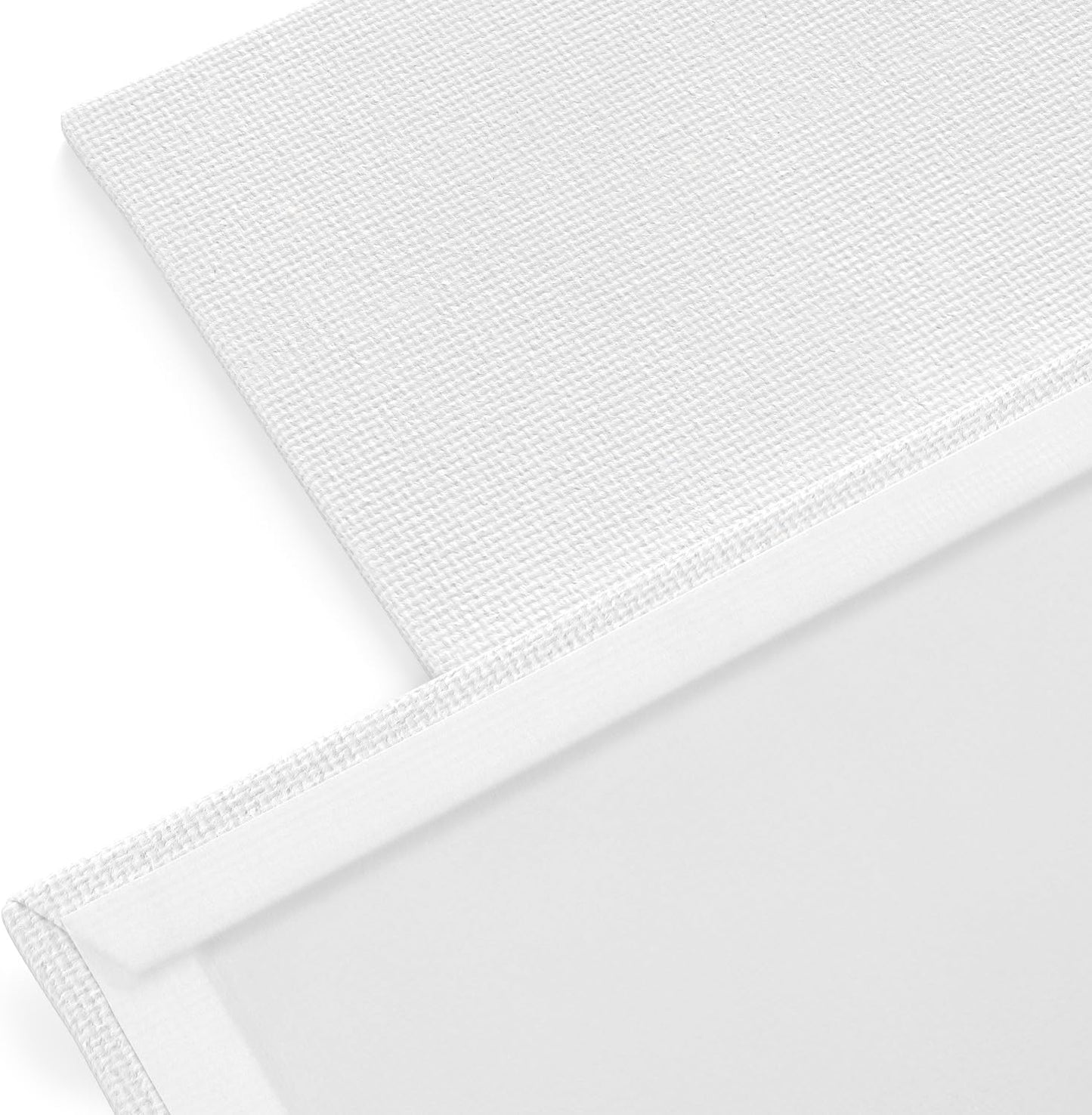ARTEZA Canvas Boards for Painting, 8 x 8 Inches, Pack of 14, Blank White Canvas Panels for Acrylic, Oil and Gouache Painting
