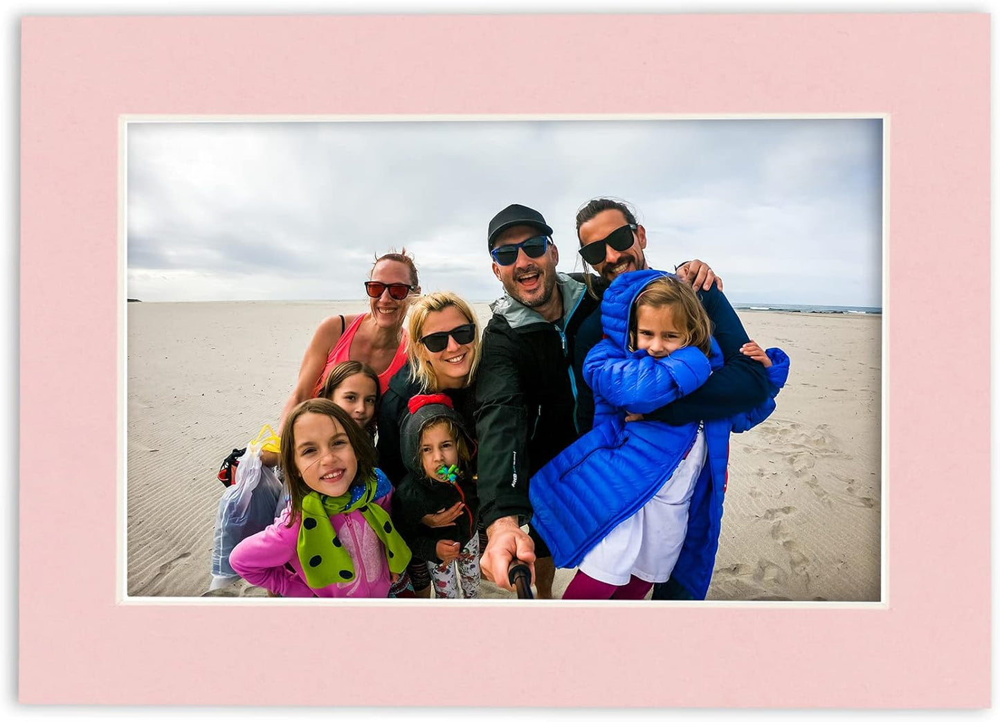 Pack of 25 Acid Free 8x10 Mats Bevel Cut for 6x8 Photos - Pink Precut Matboards For Pictures, Photos, Framing - 4-ply Thickness