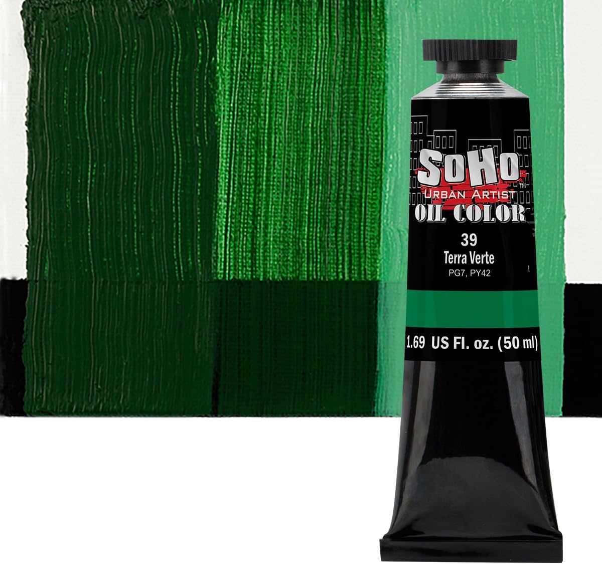 Soho Urban Artist Oil Paint - Terre Verte, 50 ml Tube - Best Valued Oil Colors for Painting, Excellent Pigment Load