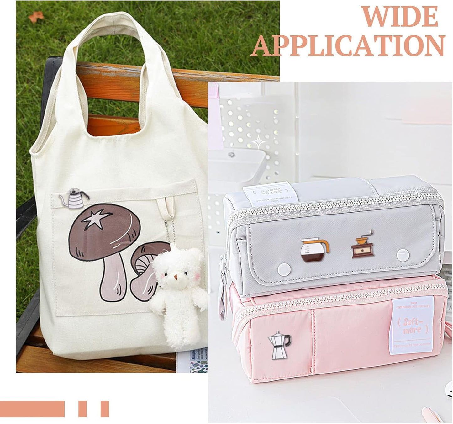 Mixed Enamel Pins for Backpacks, Beadthoven Cute Enamel Brooch Pins Set, Funny Backpack Pins, Aesthetic Lapel Badge Pins Bulk for DIY Clothes Accessories Holiday Gifts