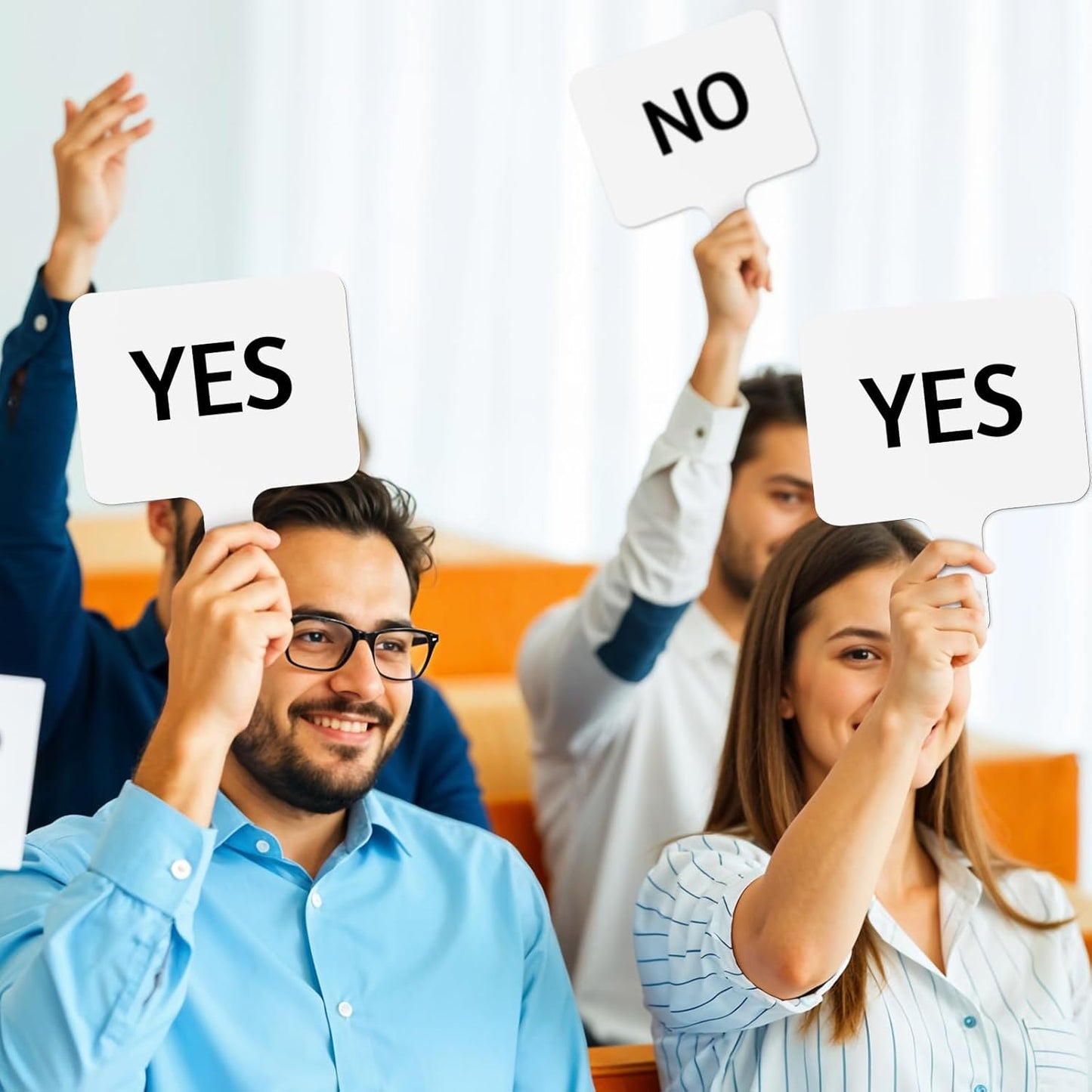 10 Pcs Dry Erase Answer Paddles 10x8 Inch Handheld White Boards Mini Double Sided Dry Erase Signs Small Auction Paddles for Students Teachers Office Classroom Meeting Voting Family Games Party