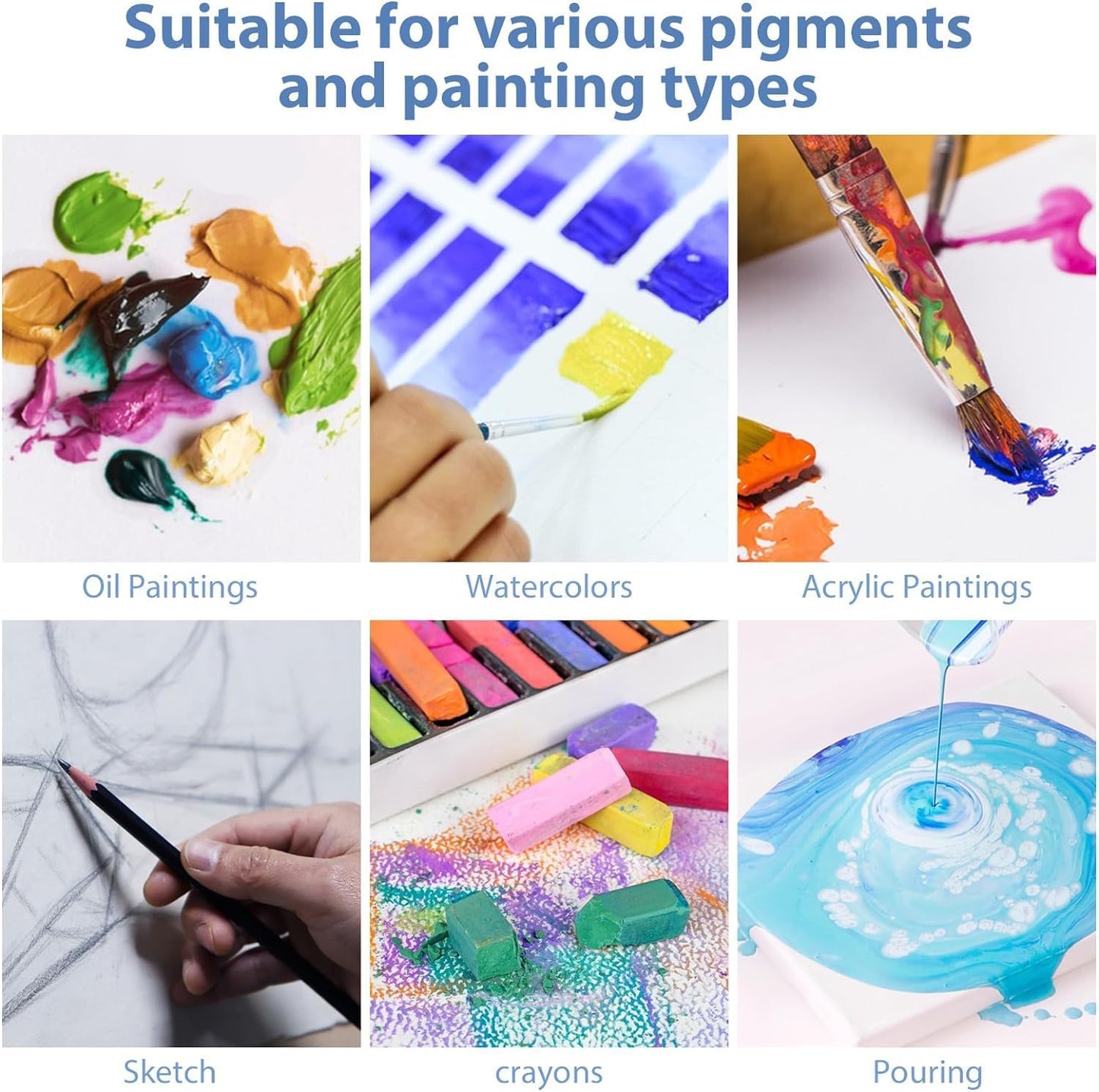 ESRICH Stretched Canvases for Painting 8x10, 60 Pack 8x10 Canvases for Painting,Primed Acid-Free Cotton Blank Canvas, Paint Canvases for Oil & Acrylic Paint.