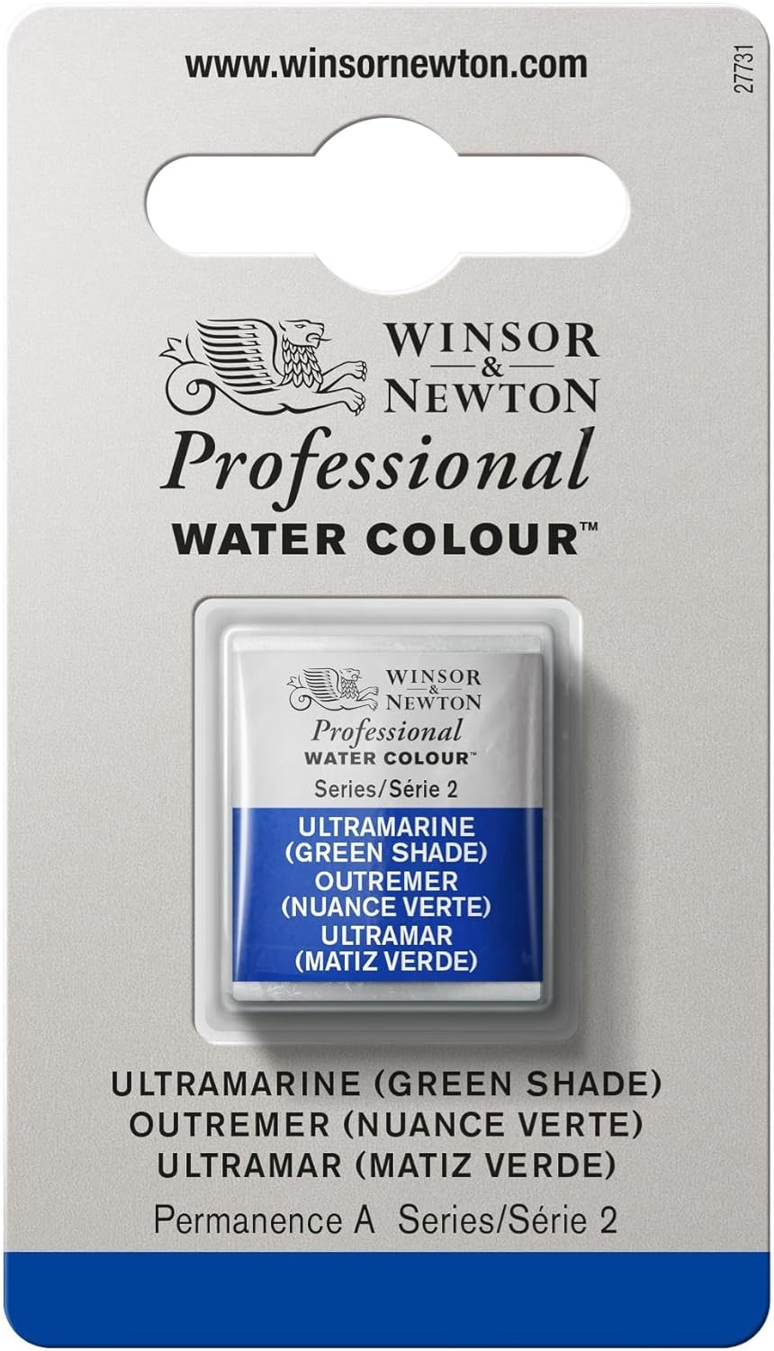 Winsor & Newton Professional Water Colour Paint, Half Pan, Ultramarine Green Shade