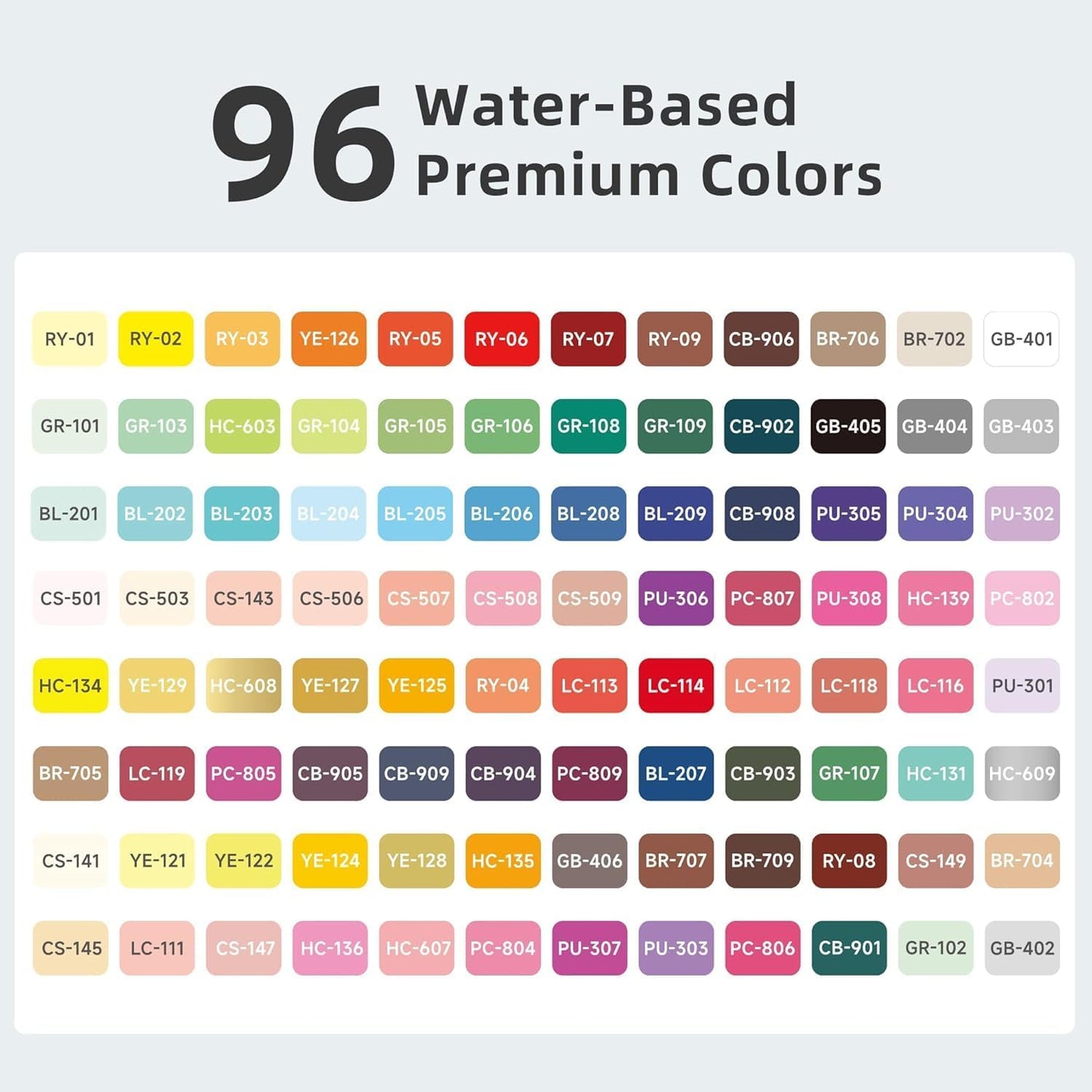 96 Color Acrylic Paint Markers Set – Brush Tips, Quick Dry Permanent Markers for Rock, Egg, Wood, Fabric, Glass, DIY Crafts, Waterproof Fabric Paint Markers for Adult Coloring Books No Bleeding