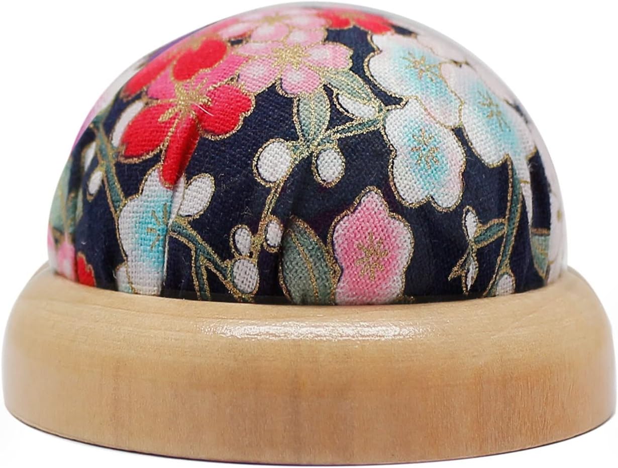 Fbshicung Pin Cushions Sewing Needle Cushion Holder Band Wearable Pincushions for Sewing (Japanese Flower 5)