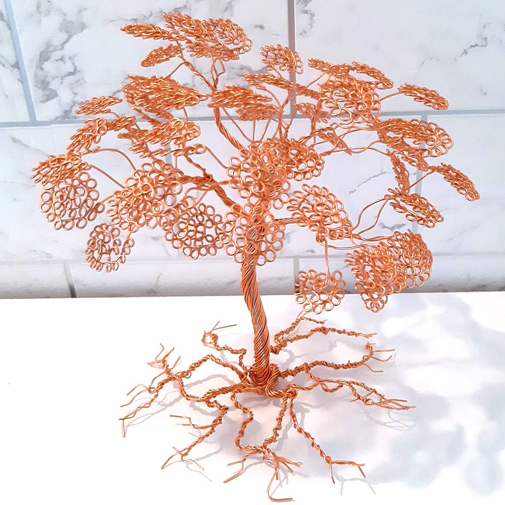 Tenn Well 15 Gauge Aluminum Wire, 164 Feet 1.5mm Bendable Metal Craft Wire for Jewelry Making, Beading, Sculpting and Bonsai Training (Copper)