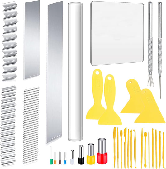 35 PCS Polymer Clay Cutters Set, Clay Roller, Clay Slicer Blade Clay Cutter Blade, Acrylic Sheet, Slicing Tools with Clay DIY Tool for Clay DIY, Sculpting Modelling