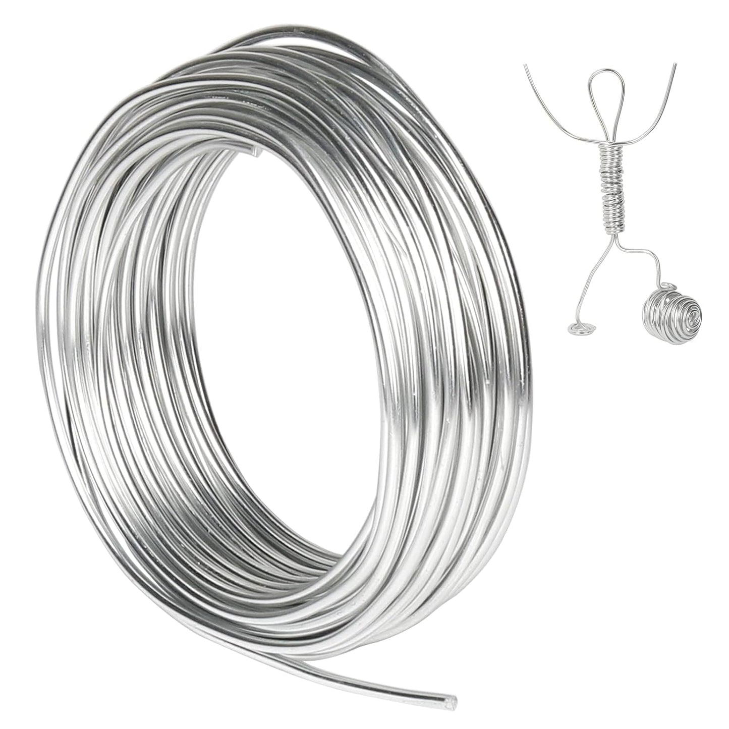 Tenn Well 9 Gauge Aluminum Craft Wire, 50 Feet 3mm Bendable Armature Wire for Sculpting, Jewelry Making, Doll Making, Crafting, Modelling, Bonsai Training